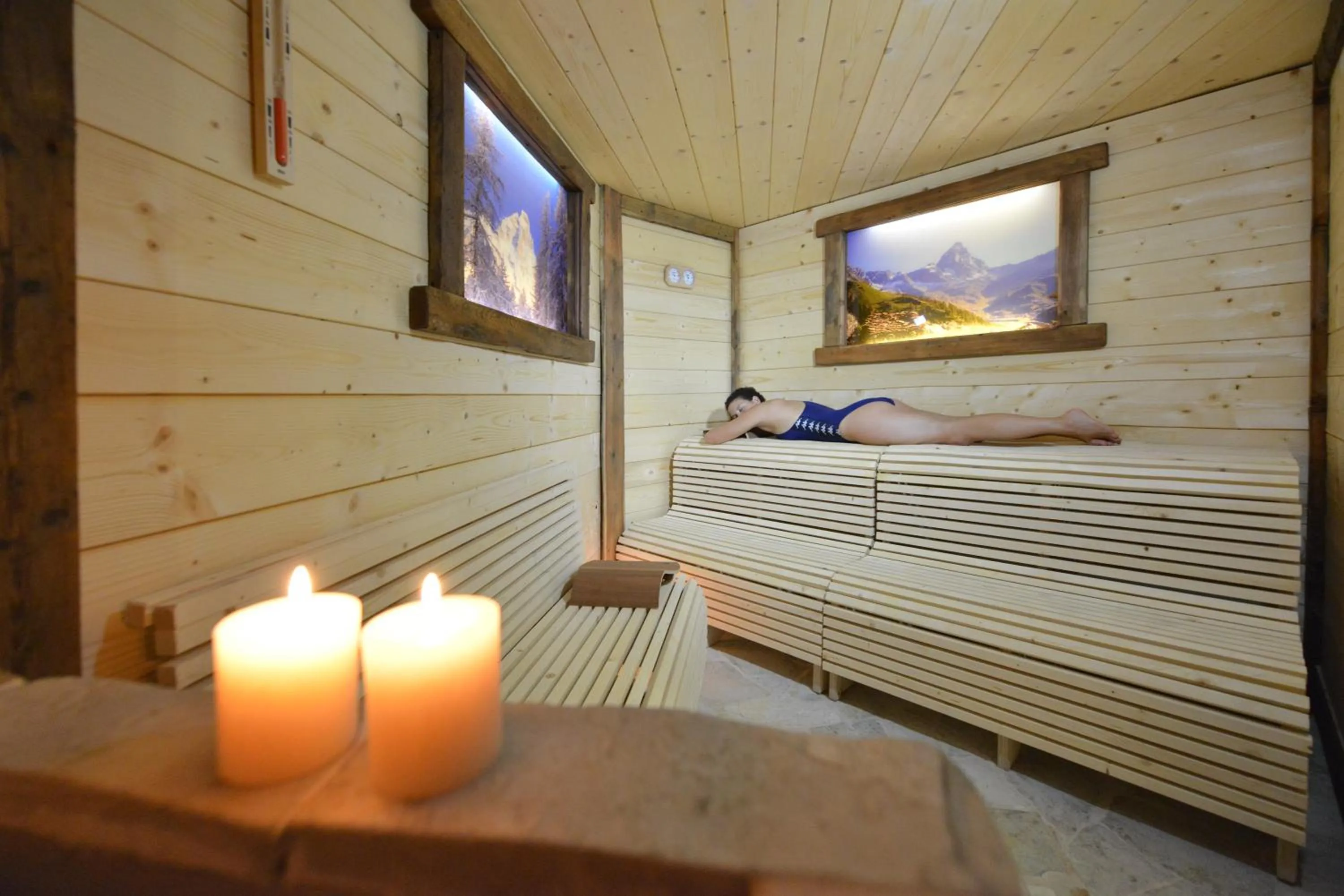 Sauna in Hotel Bucaneve