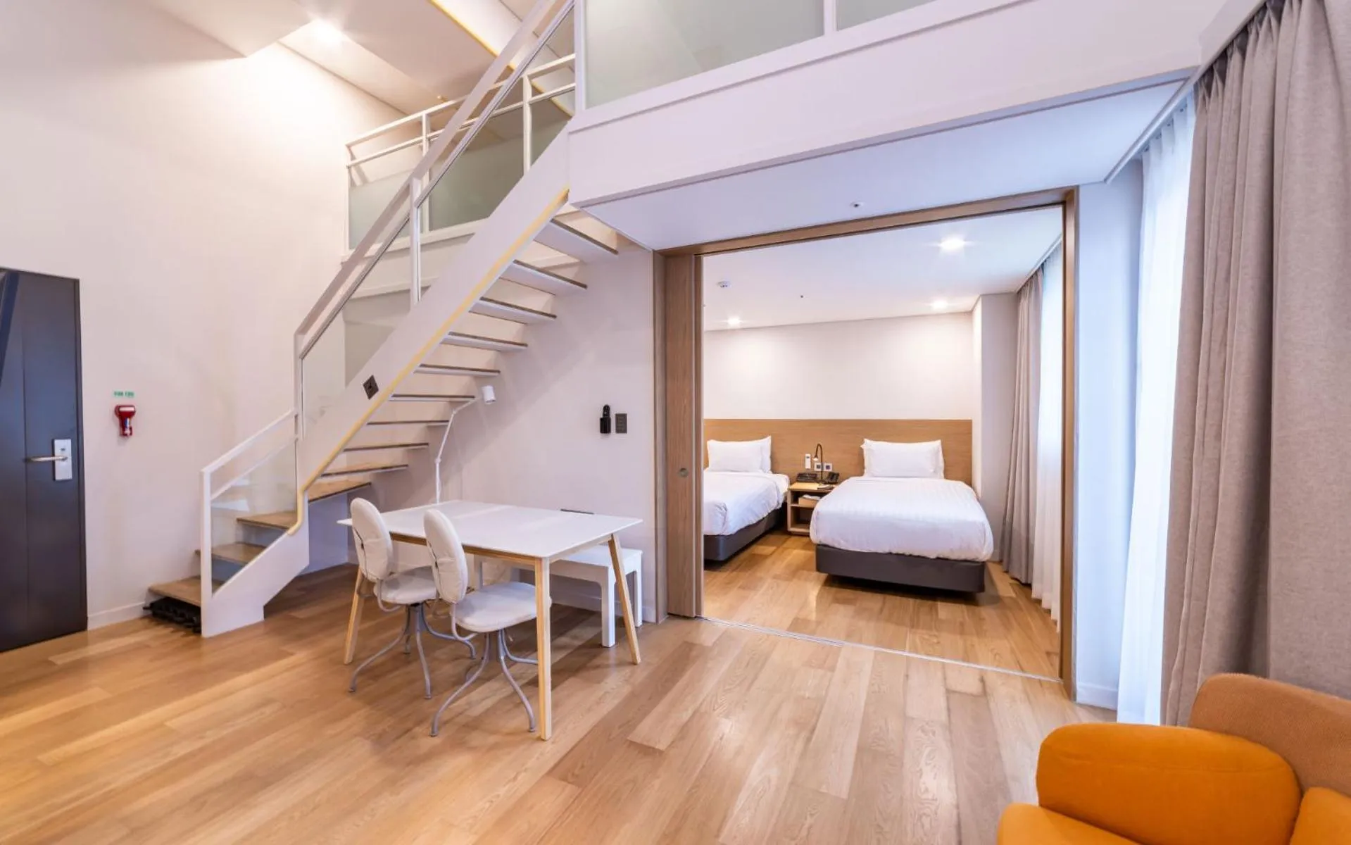 Bed in New Seoul Hotel Myeongdong