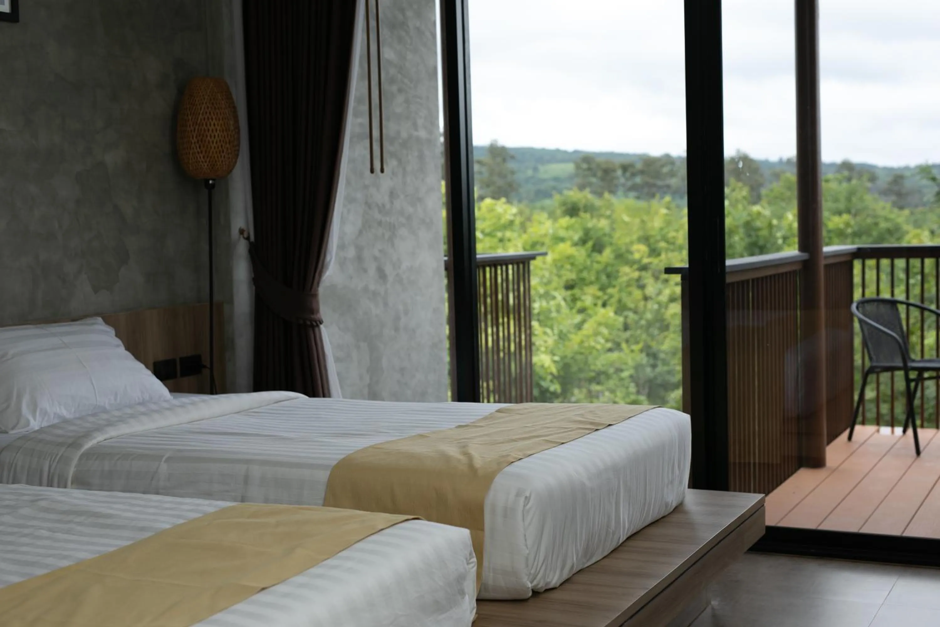 Bed in Hug Jang Loei Garden & Resort