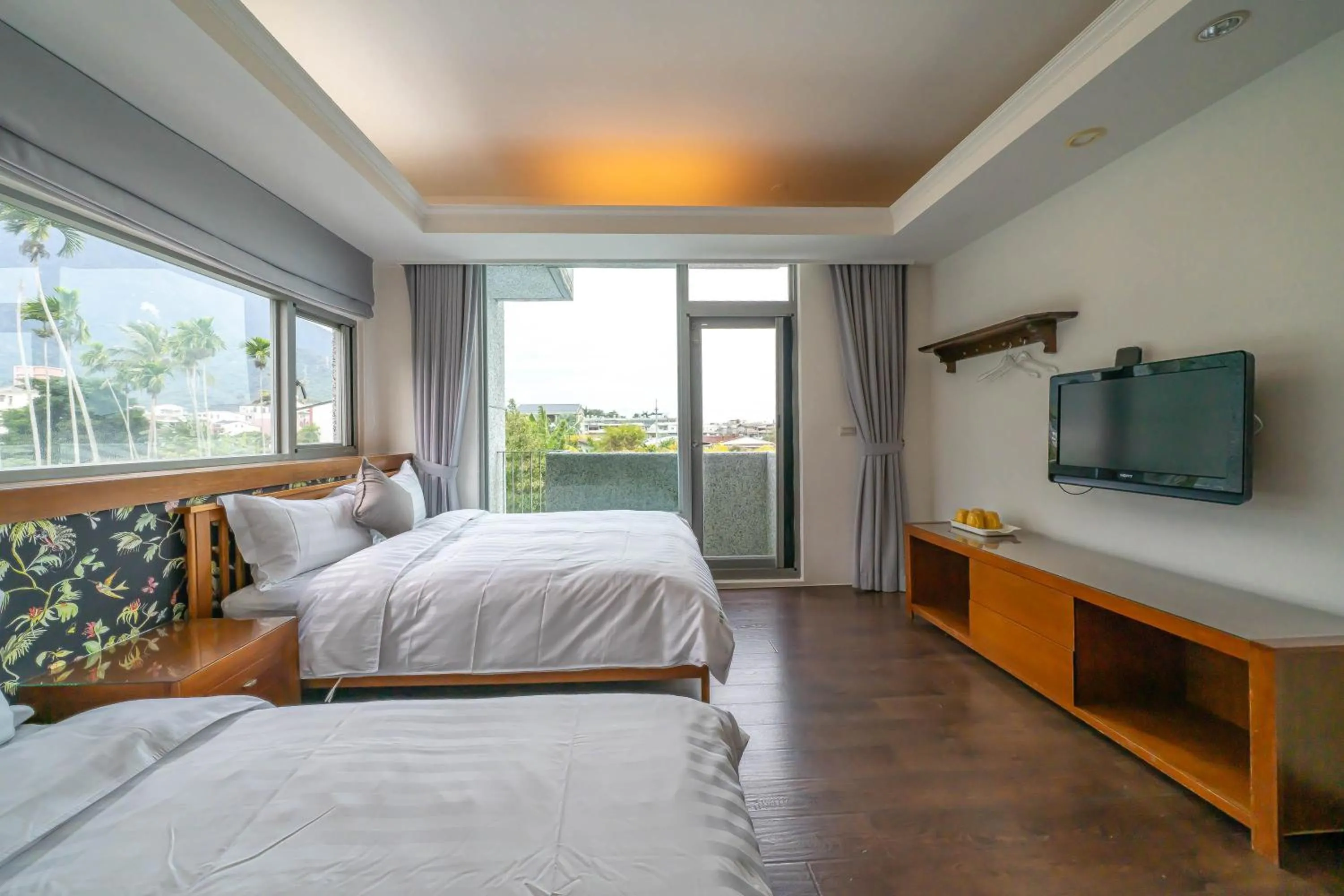 Bed in 美麗晨曦民宿-附停車位 近慈濟