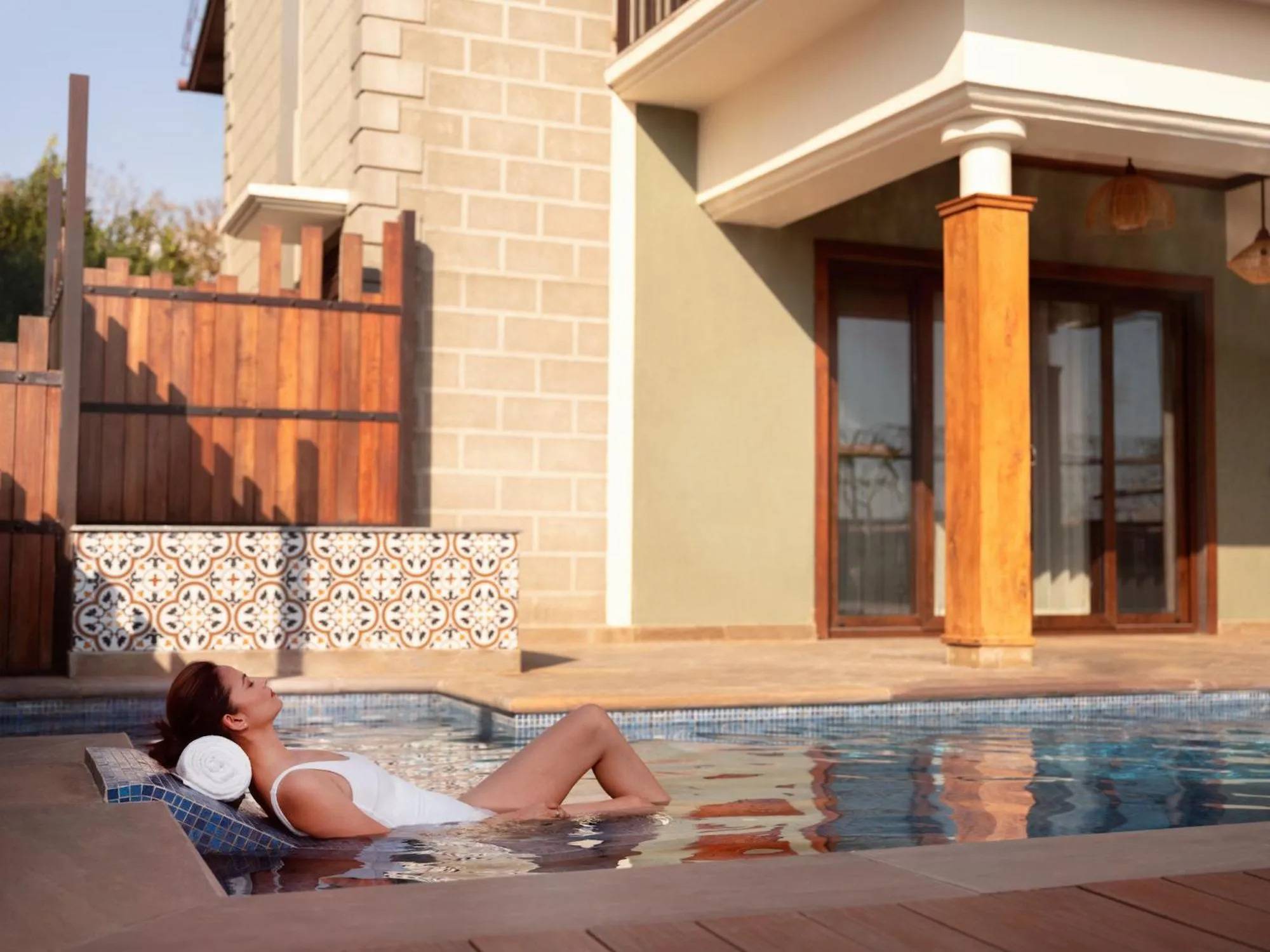 Pool view in Aahana Resort - Jim Corbett