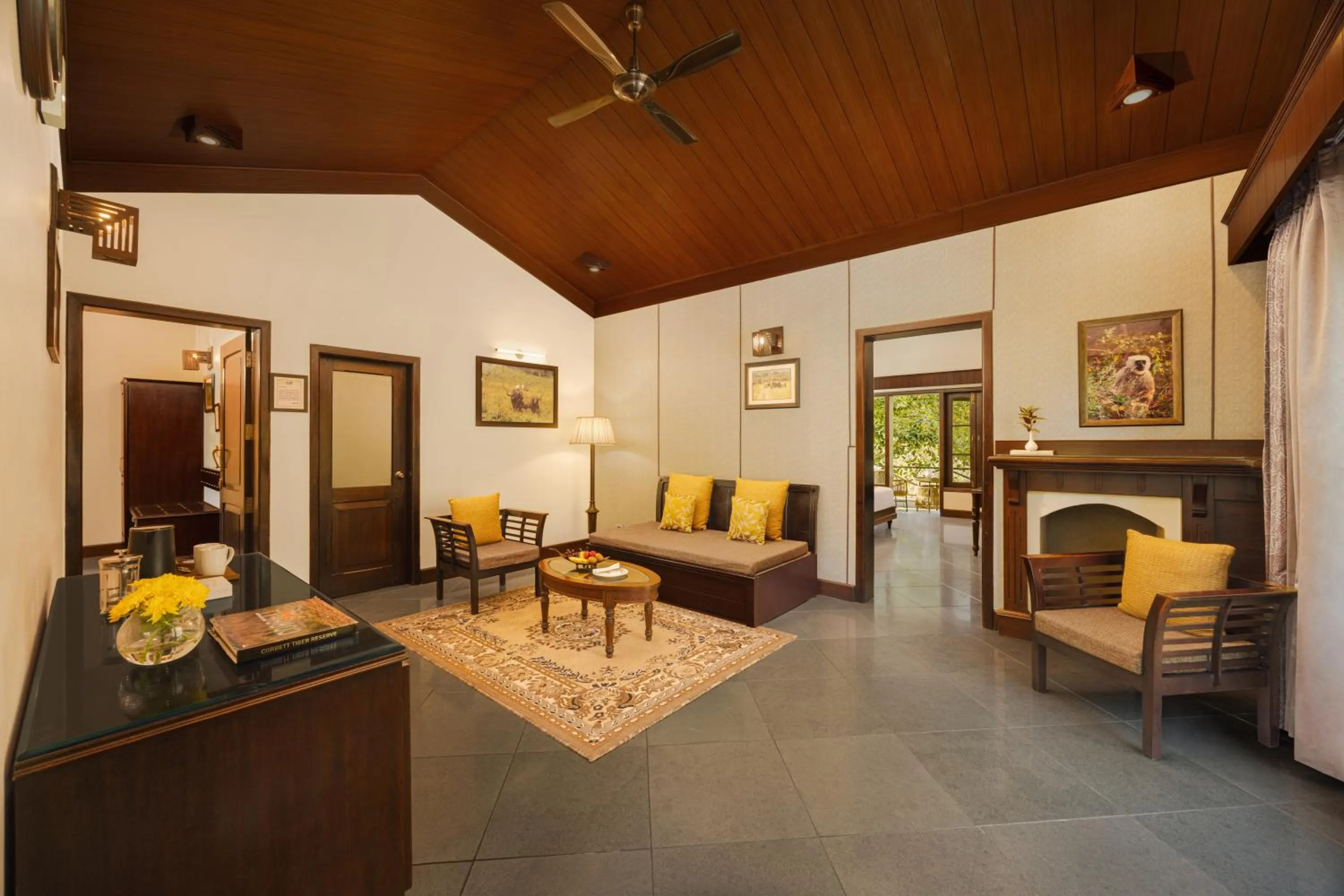 Living room in Aahana Resort - Jim Corbett