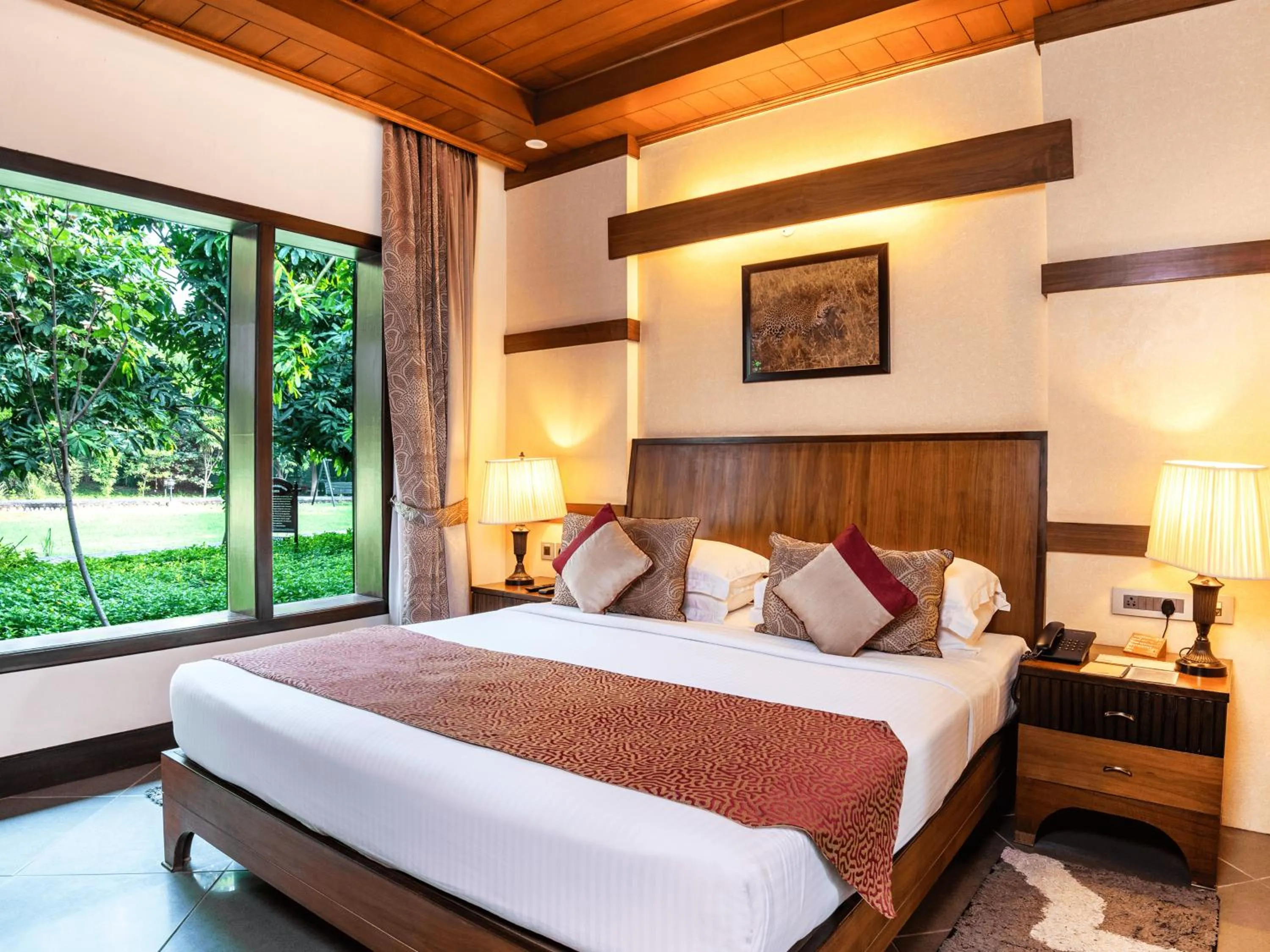 Bedroom, Bed in Aahana Resort - Jim Corbett