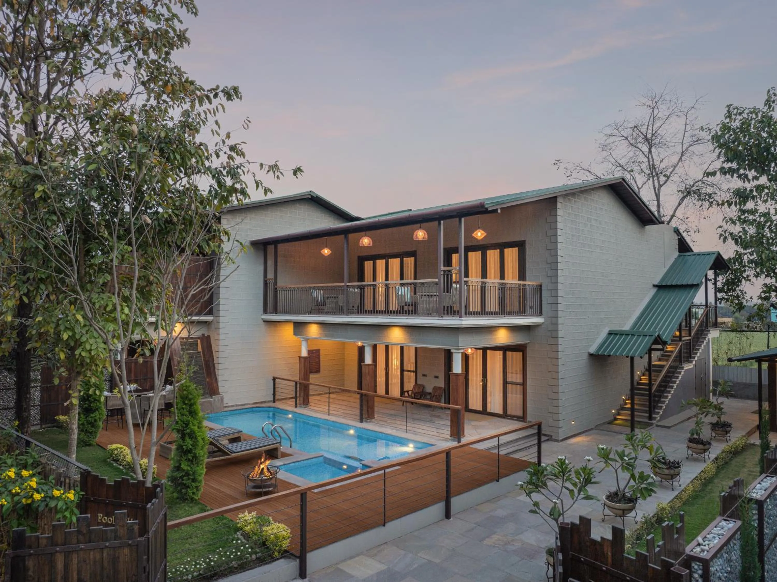 Property building in Aahana Resort - Jim Corbett