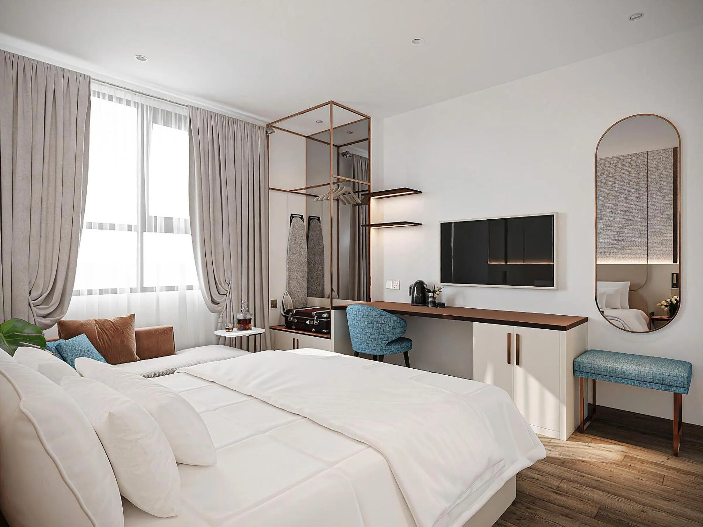 Communal lounge/ TV room, Bed in SG Dilly Hotel