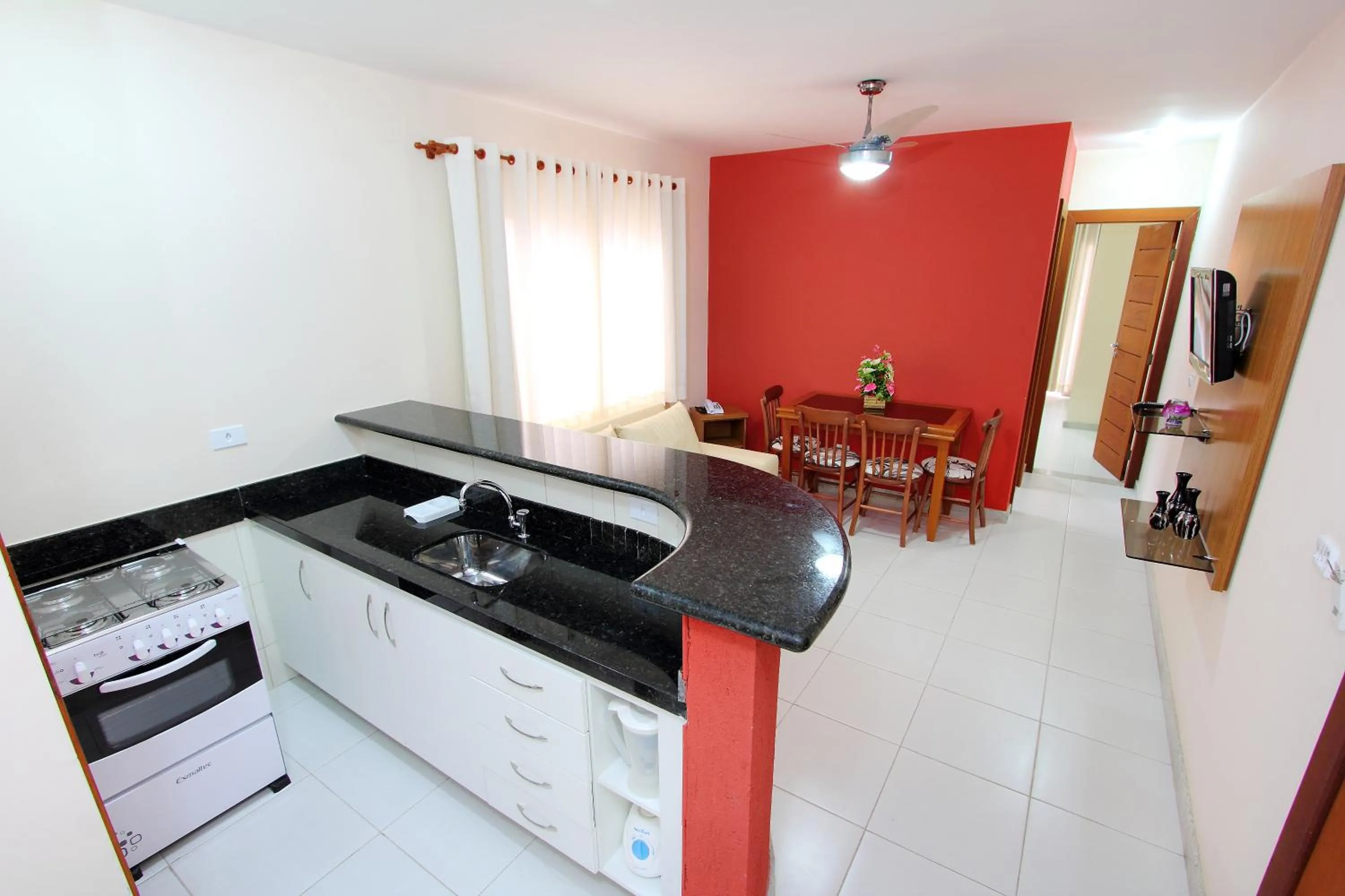 Kitchen or kitchenette in Aquaville Apart Hotel