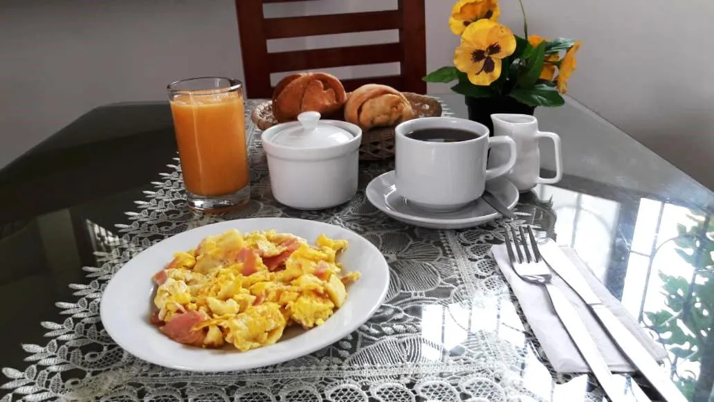 American breakfast in Posada del Angel Hotel