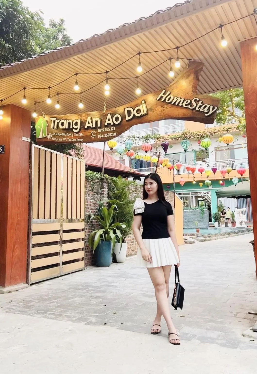 Facade/entrance in Trang An Ao Dai Homestay