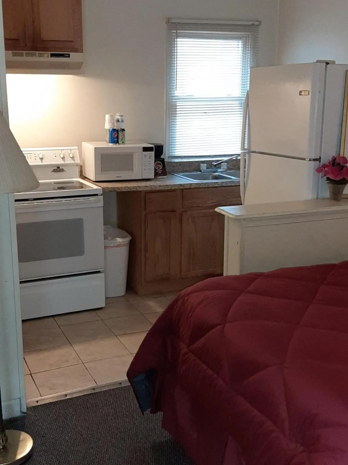 Kitchen or kitchenette in Clarysville Motel