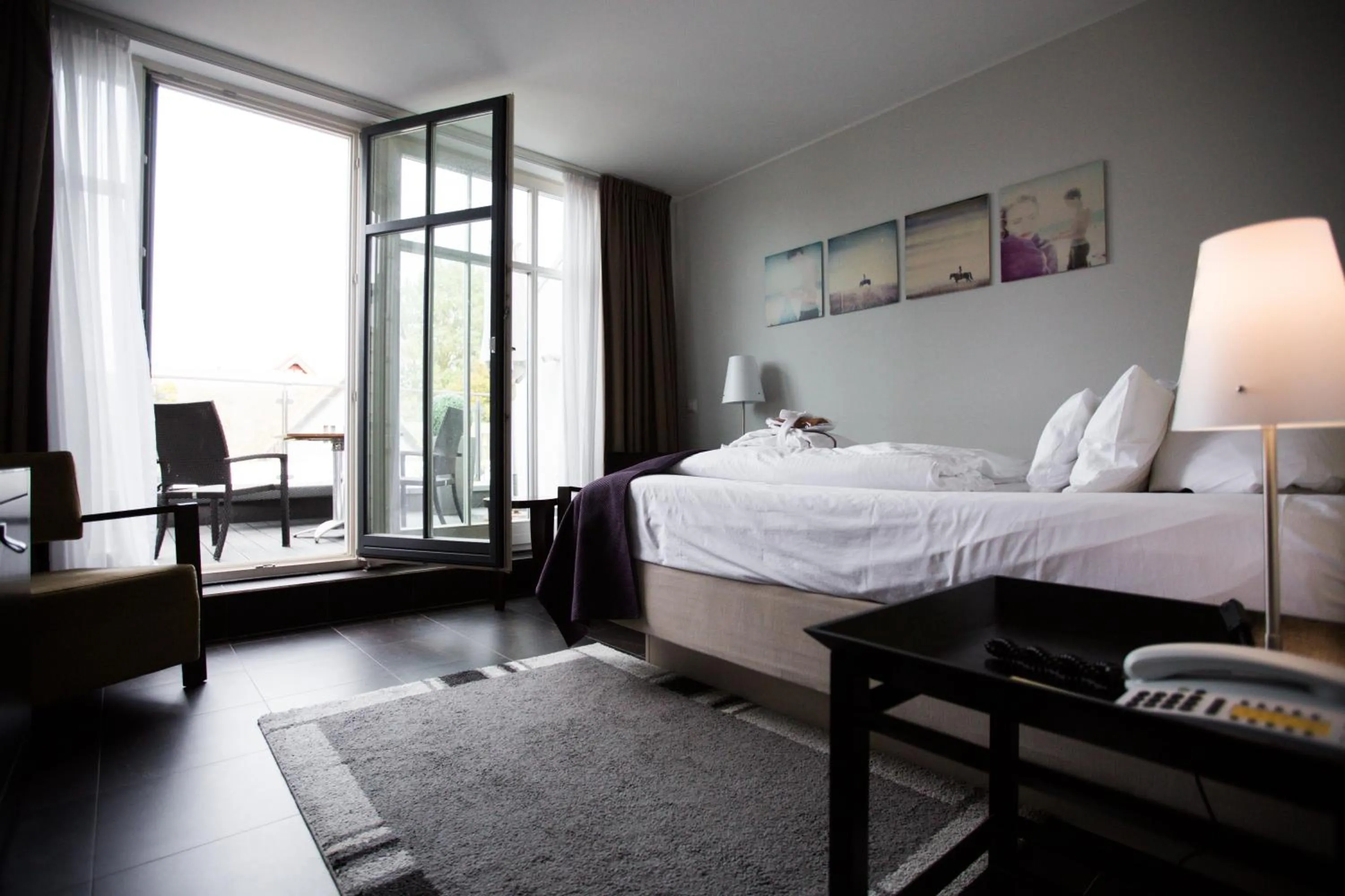 Bed in Hotel Künstlerquartier Seezeichen