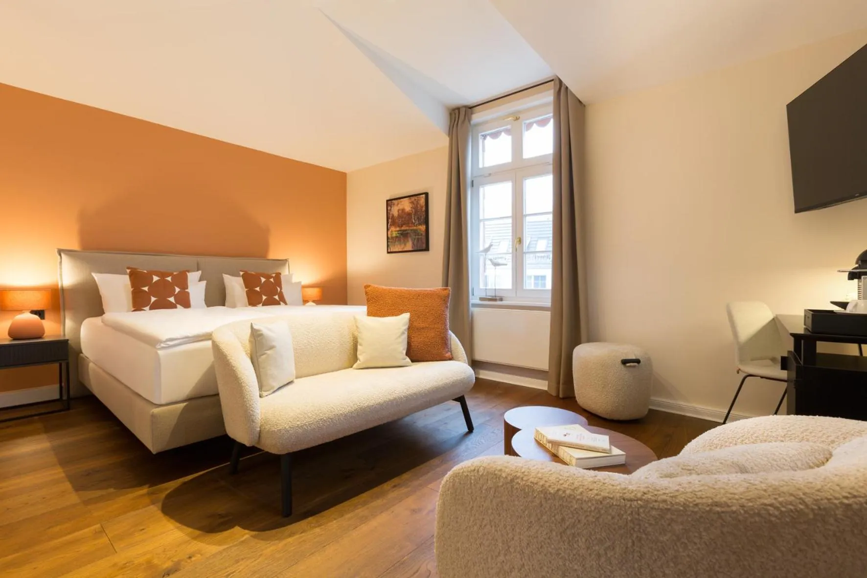 Bed in Hotel Künstlerquartier Seezeichen