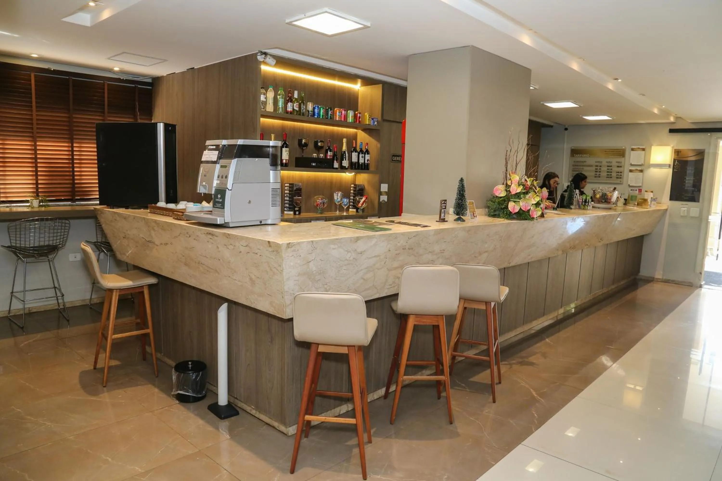 Lobby or reception in Class Hotel Guaxupé