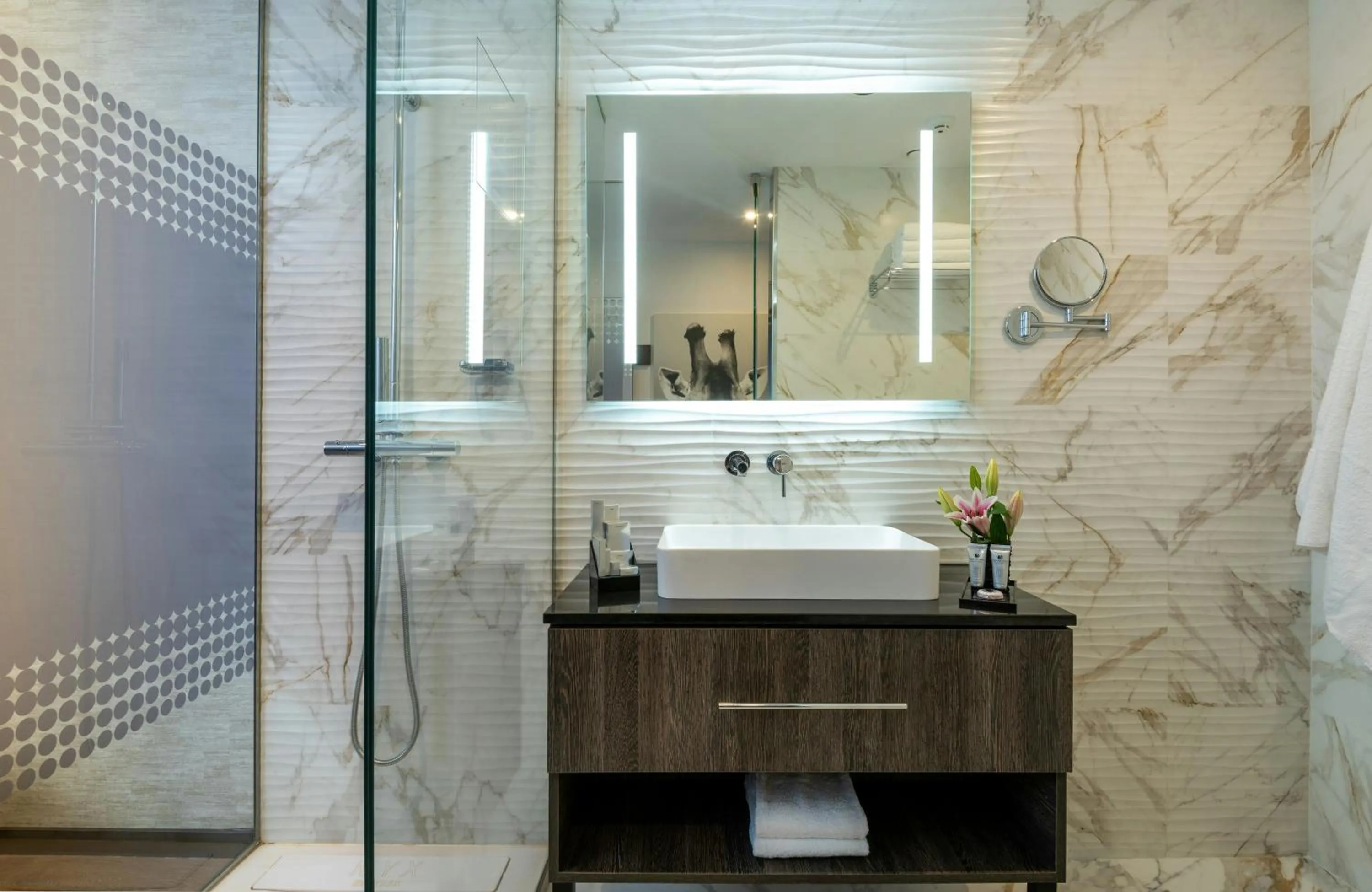 Bathroom in NYX Hotel Bilbao by Leonardo Hotels