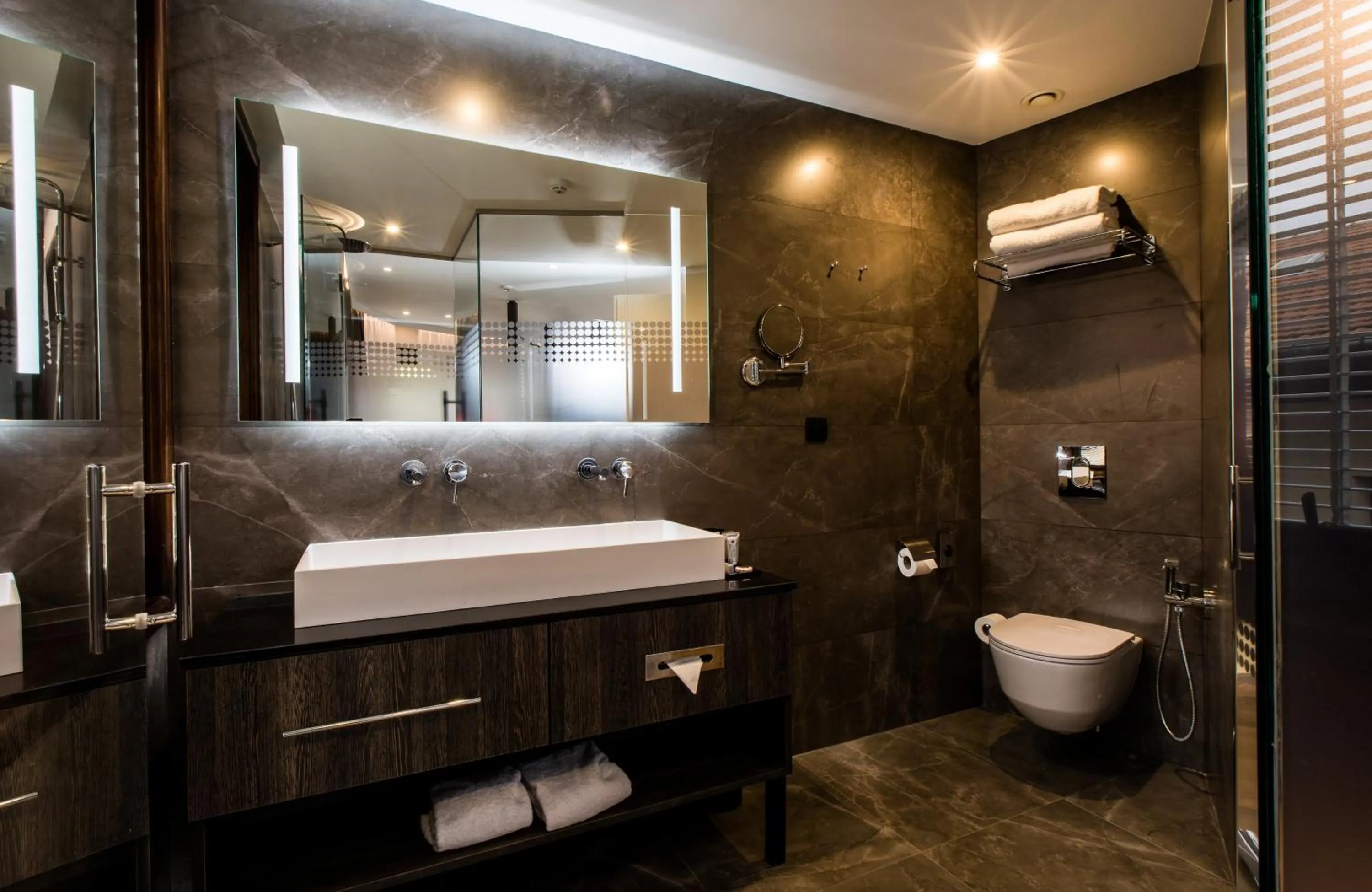 Bathroom in NYX Hotel Bilbao by Leonardo Hotels