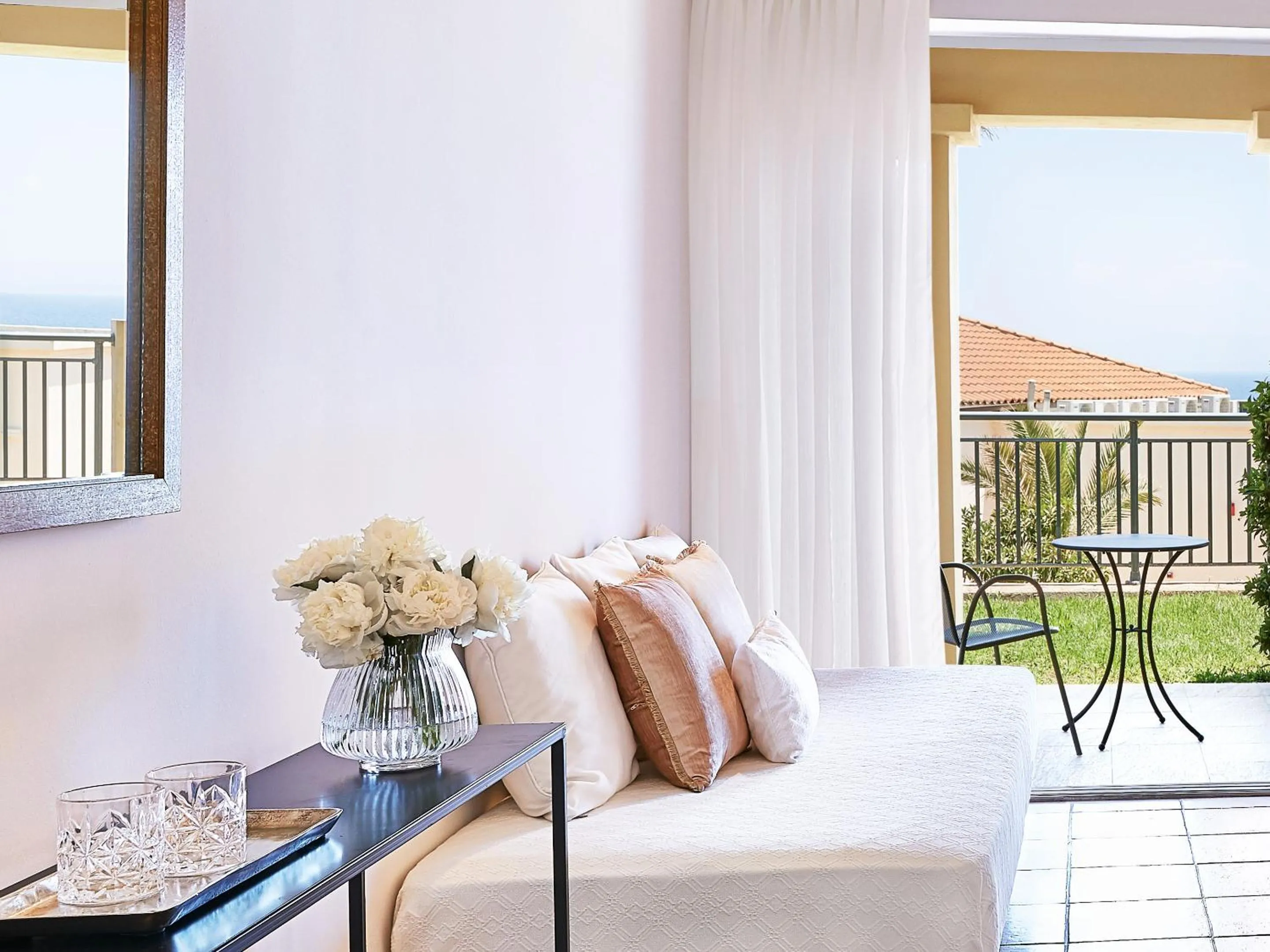 Living room in Grecotel LUXME Oasis at Riviera Olympia & Aqua Park