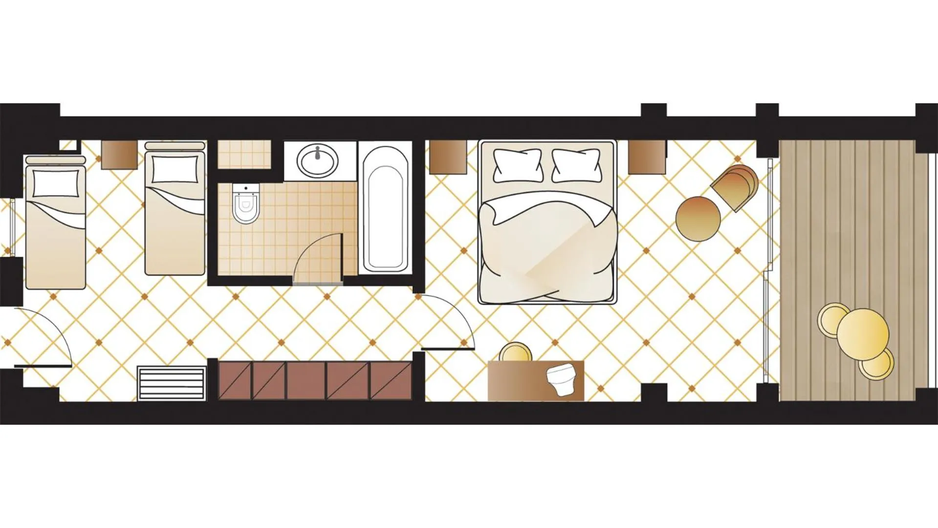 Floor plan in Grecotel LUXME Oasis at Riviera Olympia & Aqua Park
