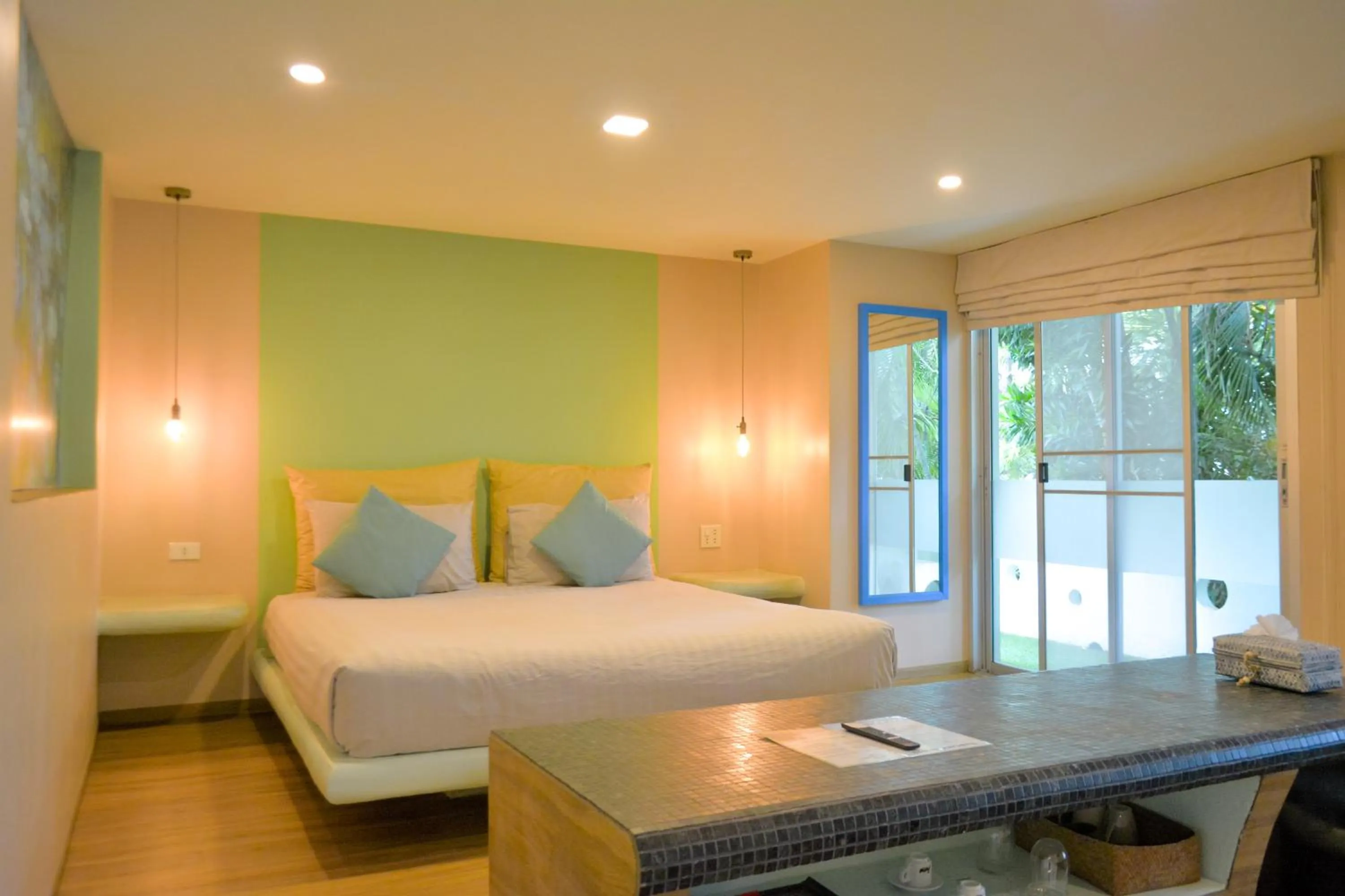 Bed in Le Divine Comedie Beach Resort