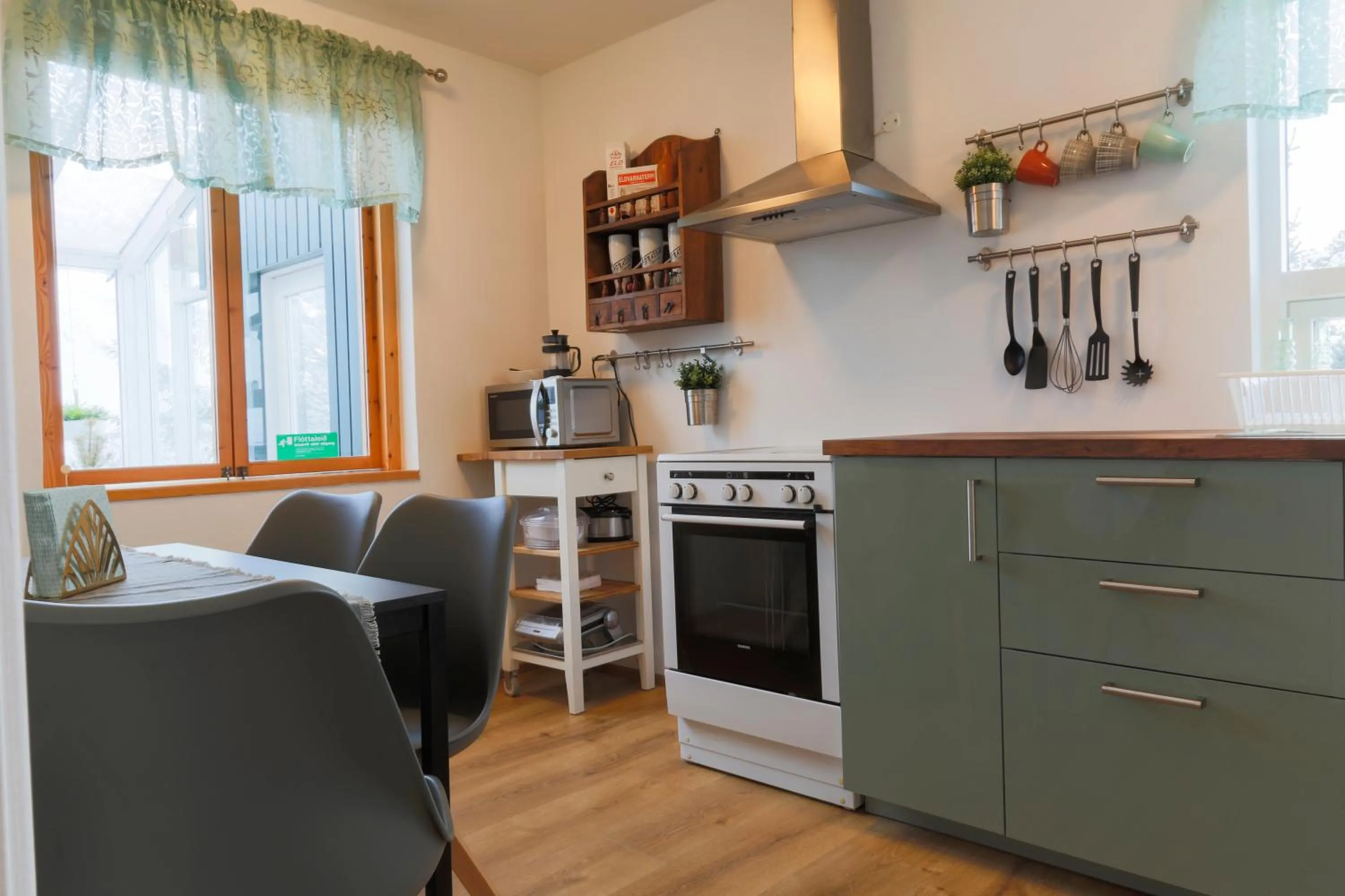 Kitchen or kitchenette in The apartment - Öbbuhús