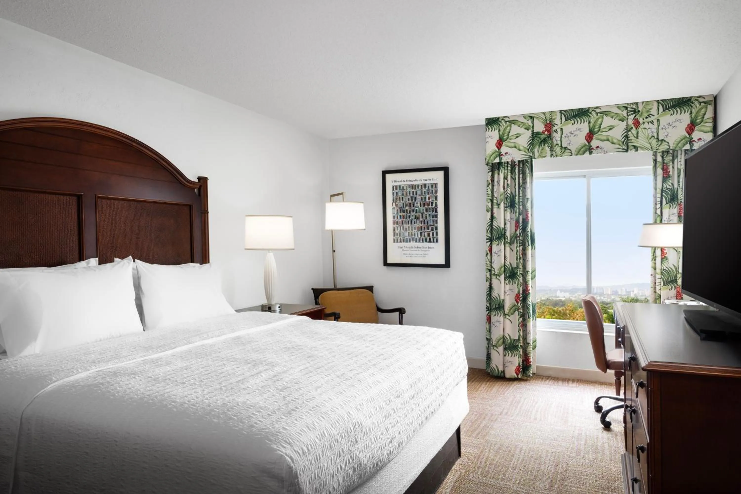 View (from property/room), Bed in Hampton Inn & Suites San Juan