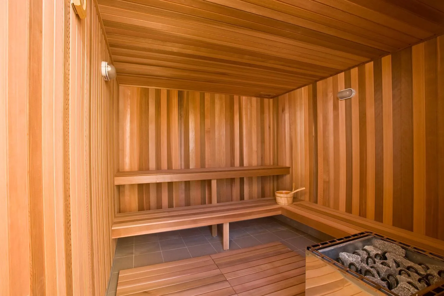 Sauna in Kirra Surf Apartments