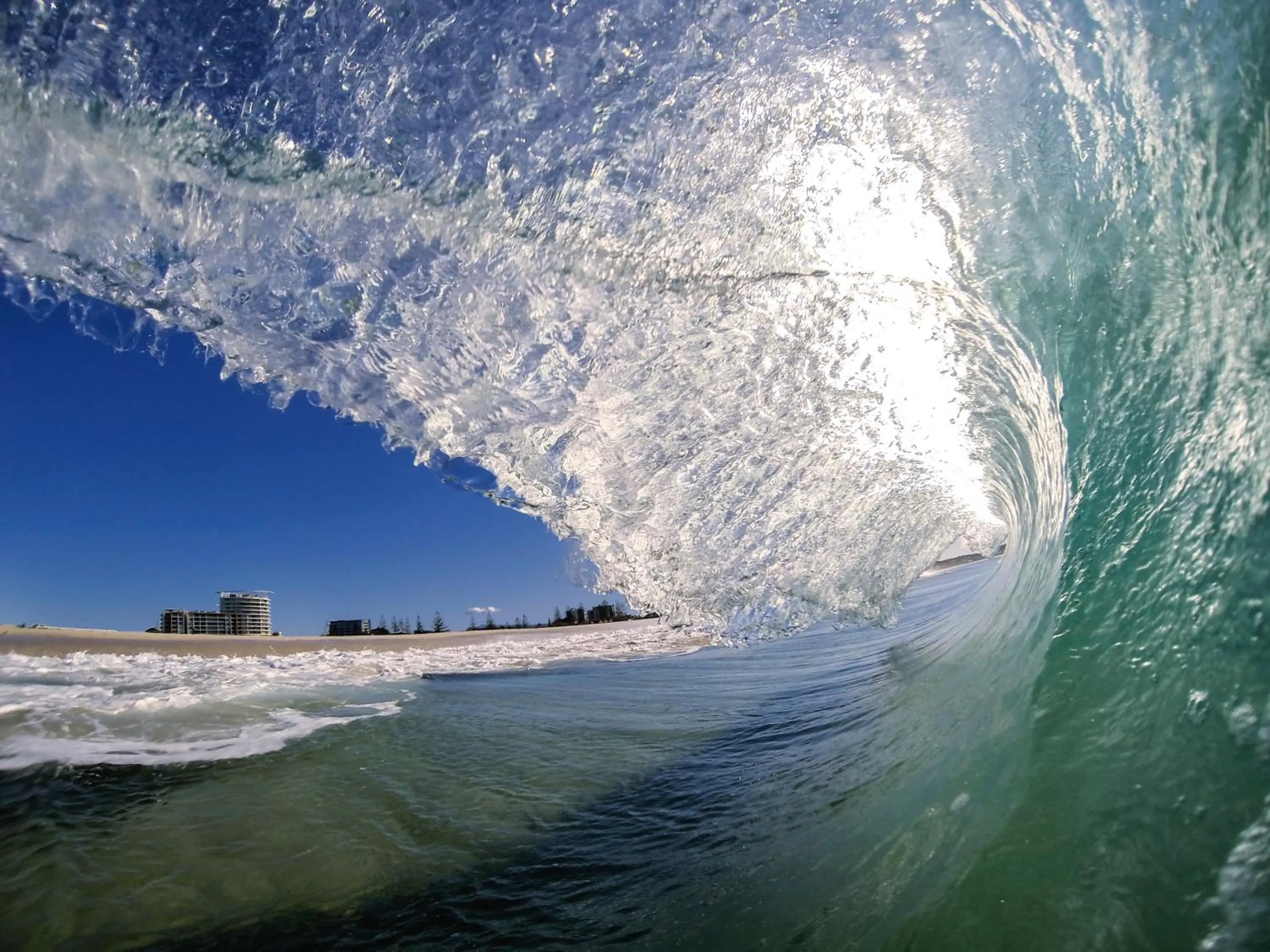 Beach in Kirra Surf Apartments