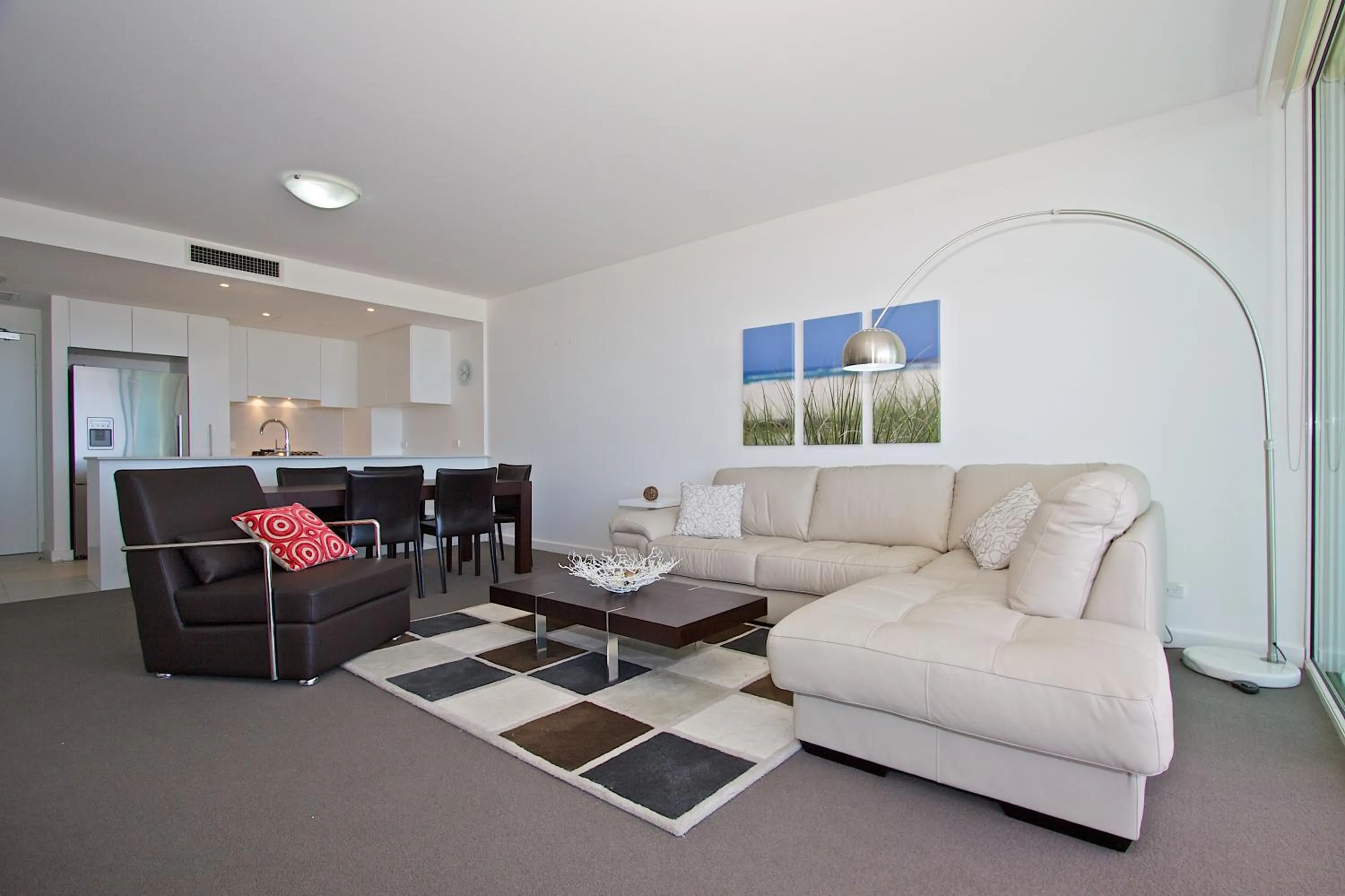 Living room in Kirra Surf Apartments