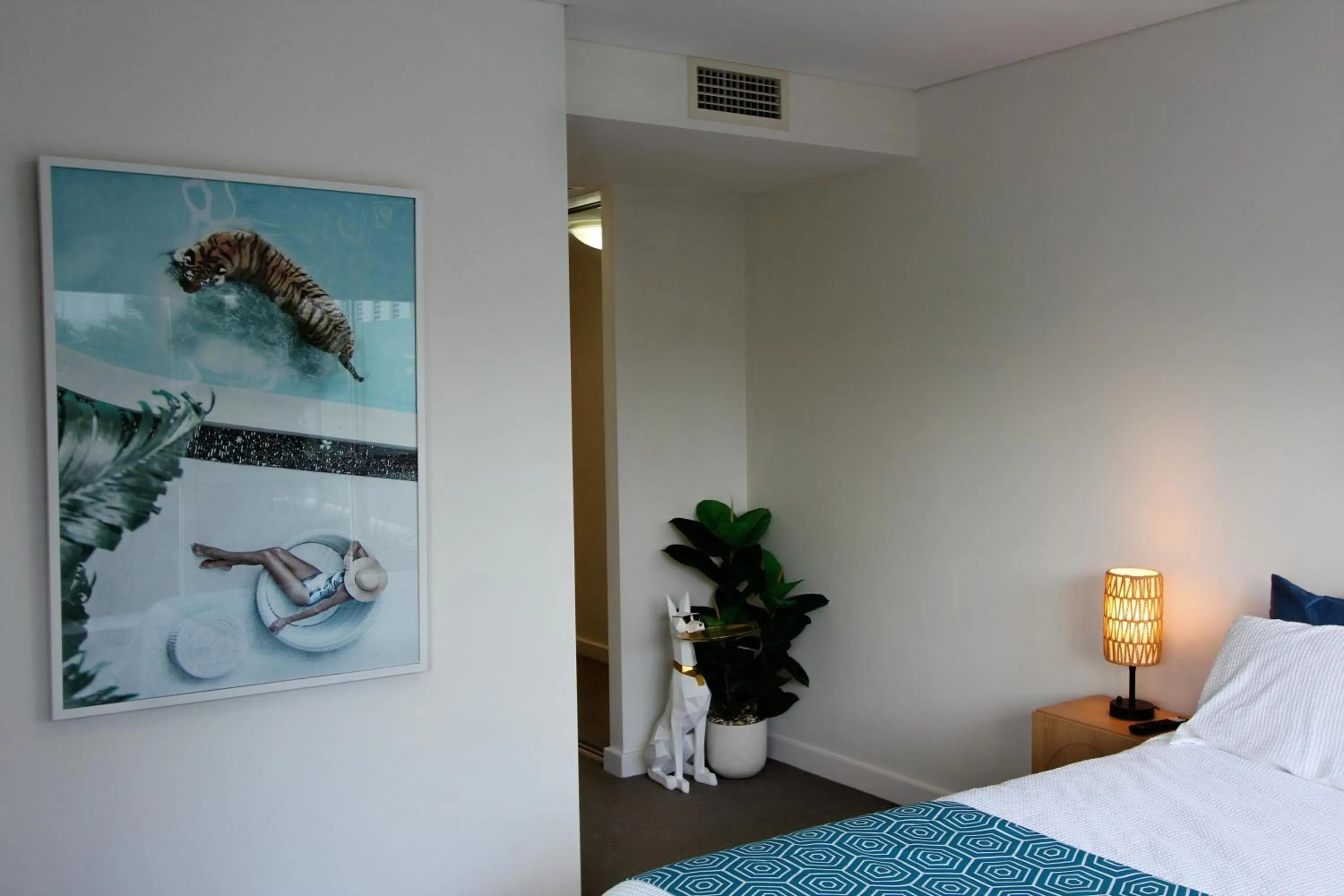 Bed in Kirra Surf Apartments