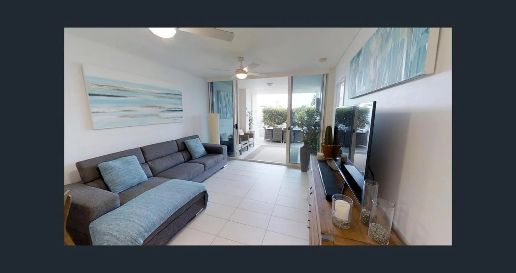 Living room in Kirra Surf Apartments