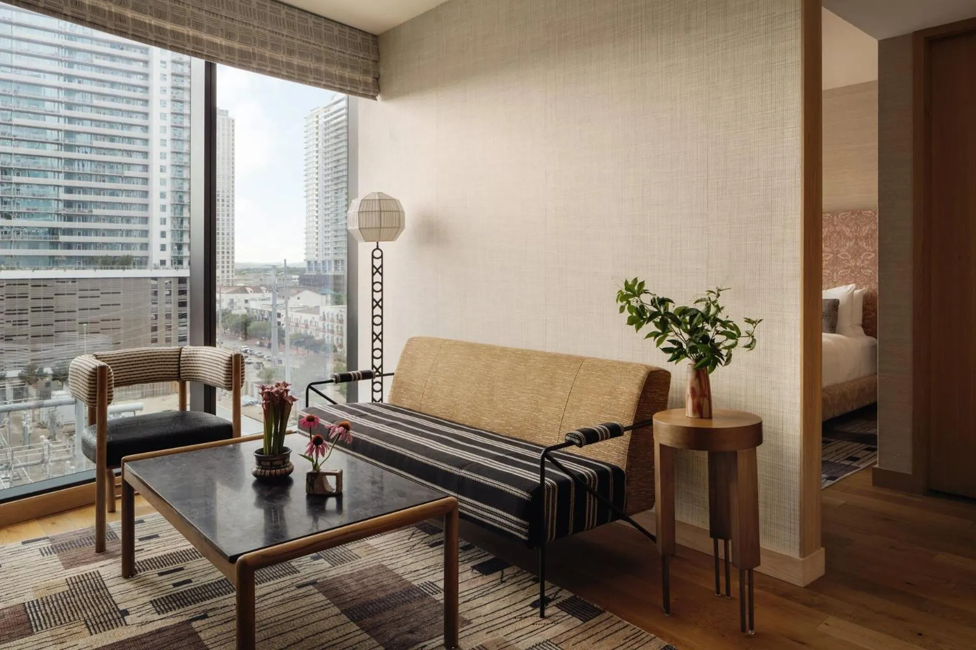 Living room in Austin Proper Hotel, a Member of Design Hotels