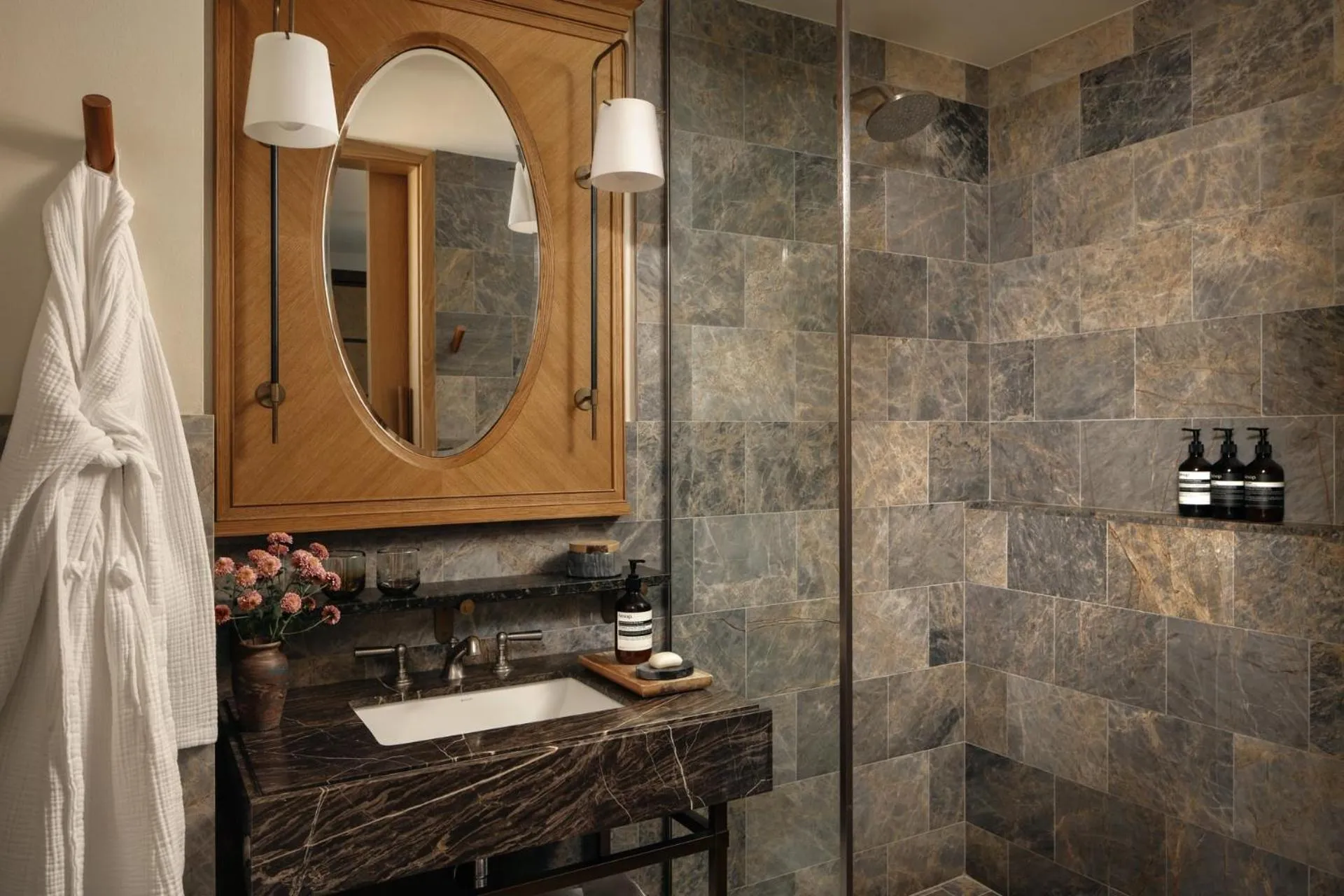 Bathroom in Austin Proper Hotel, a Member of Design Hotels