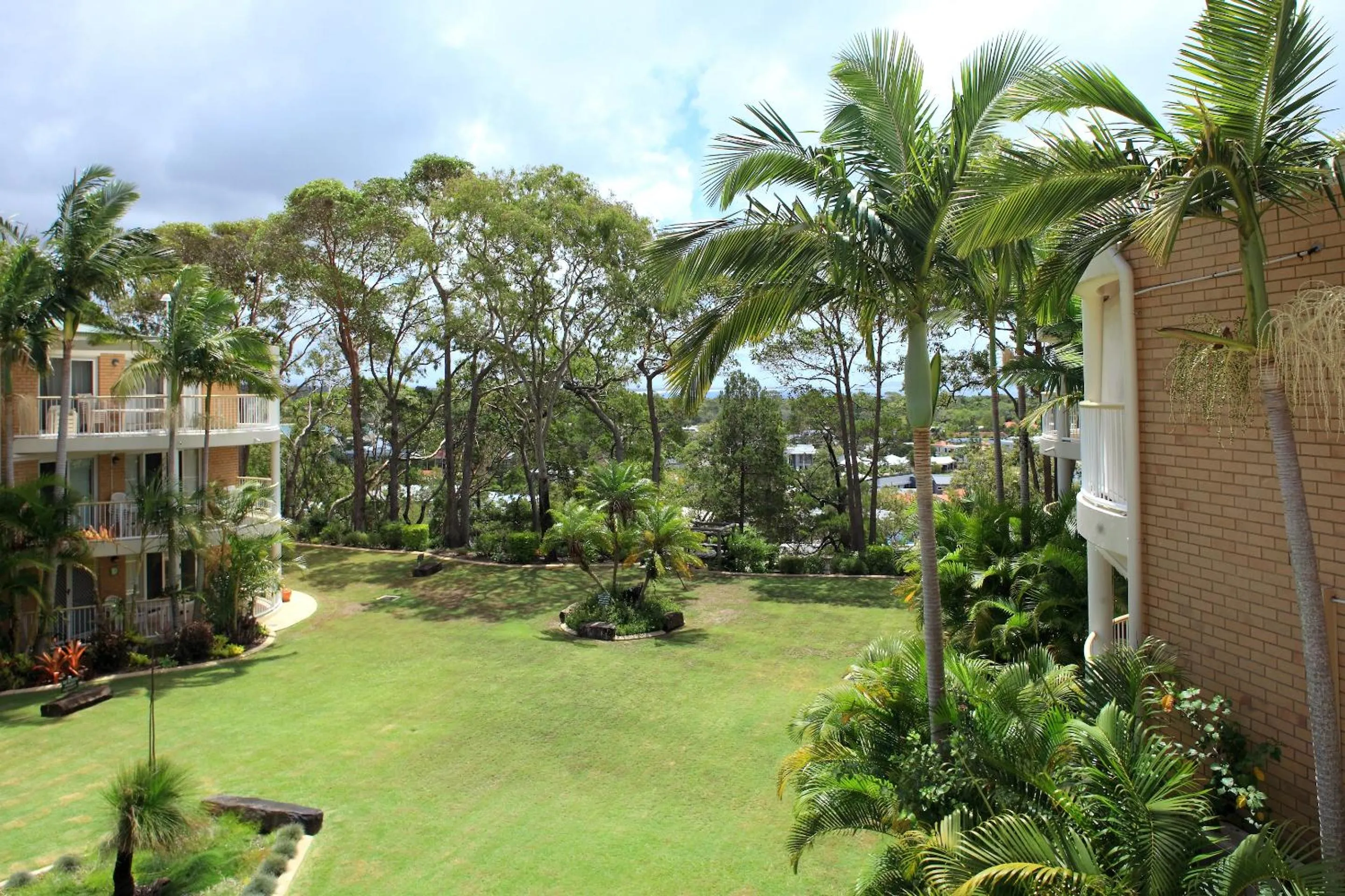 Garden view in Serenity Apartments Noosa