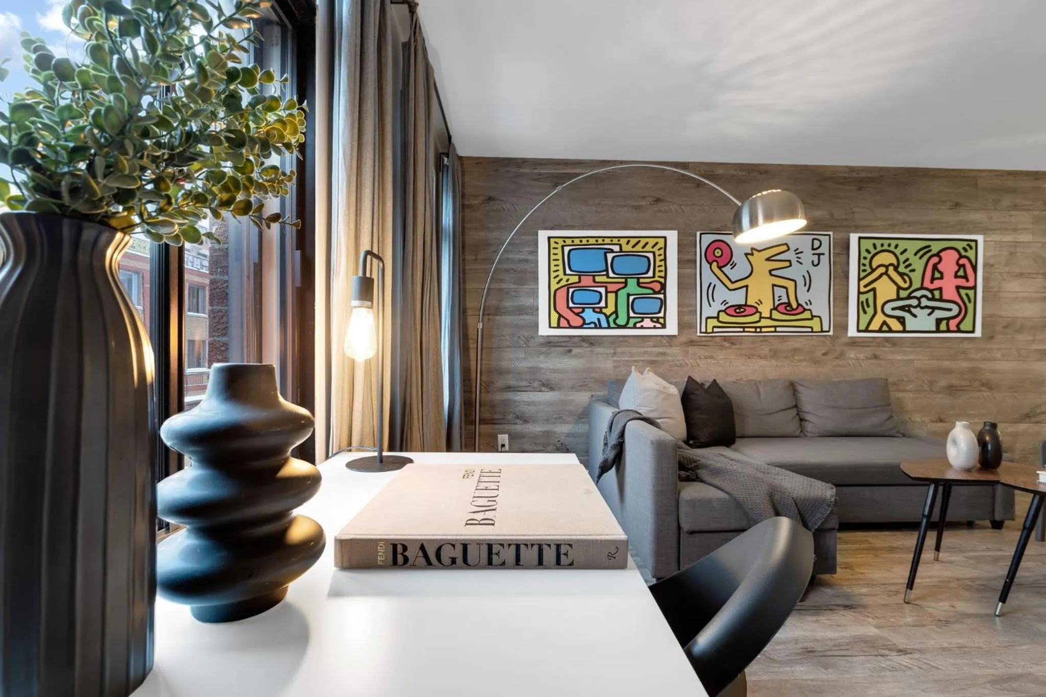 Living room in LiV MTL Urban