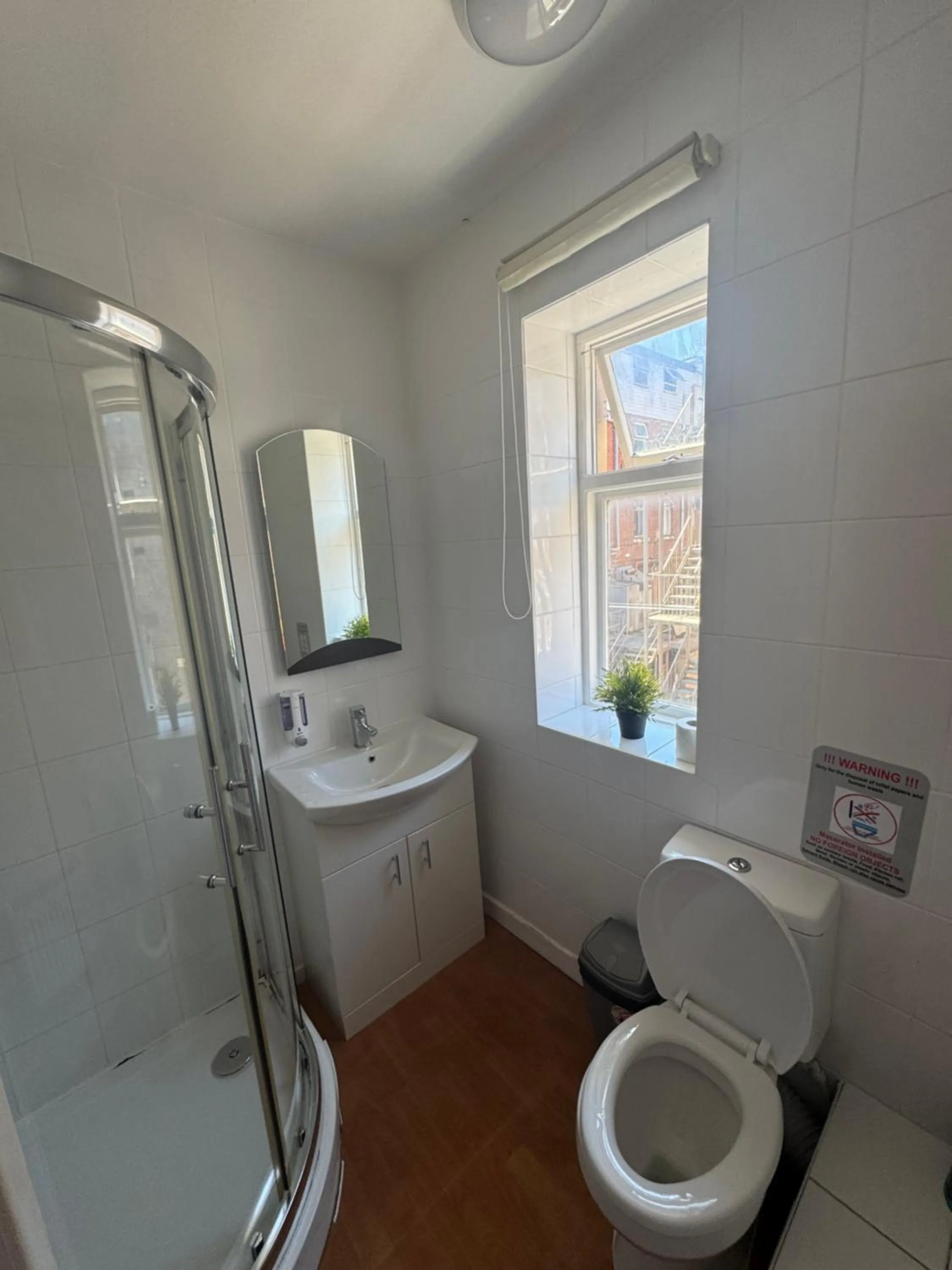 Shower in The Shores Hotel, Central Blackpool