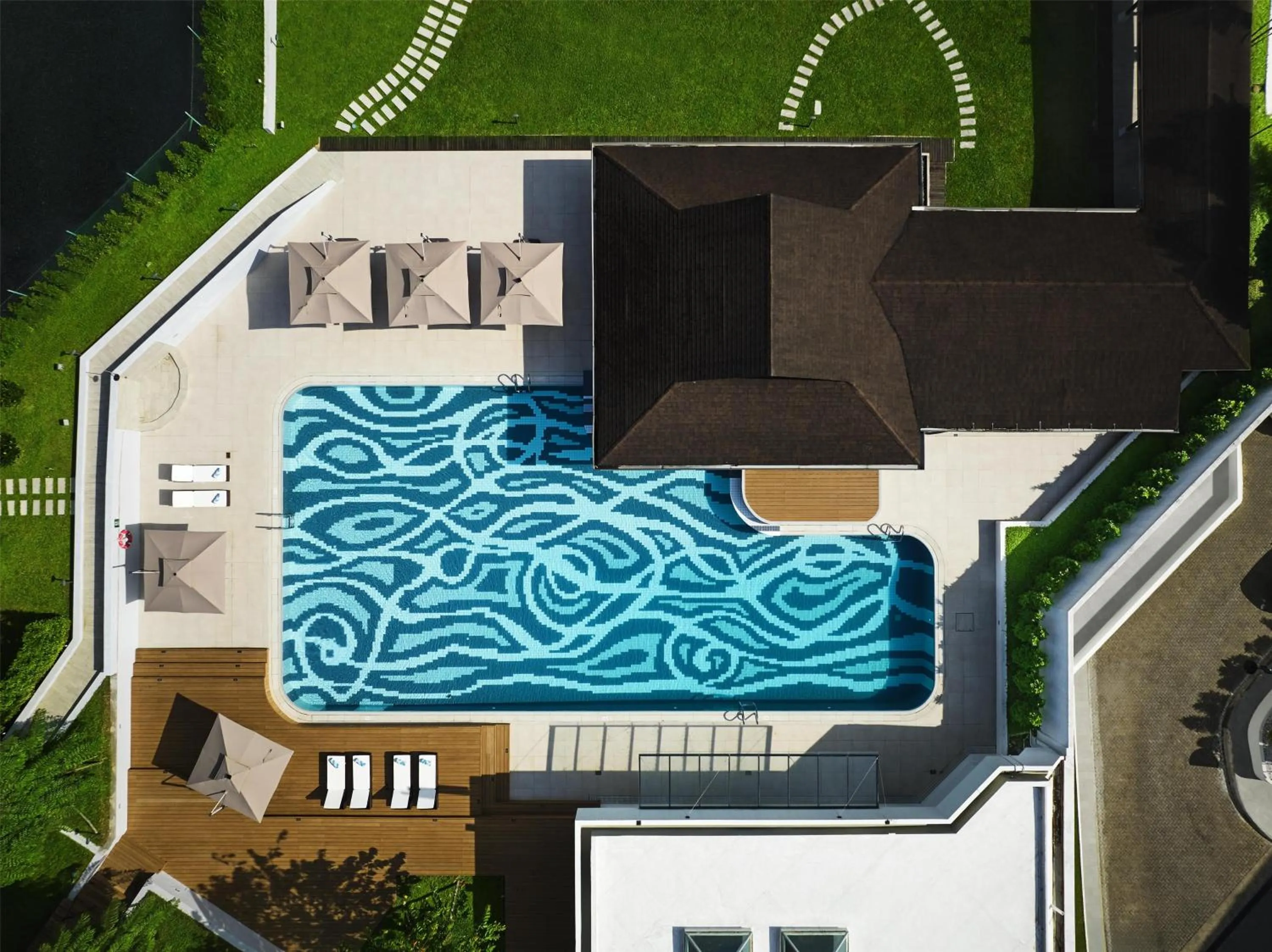 Pool view in Hilton Kuching Hotel