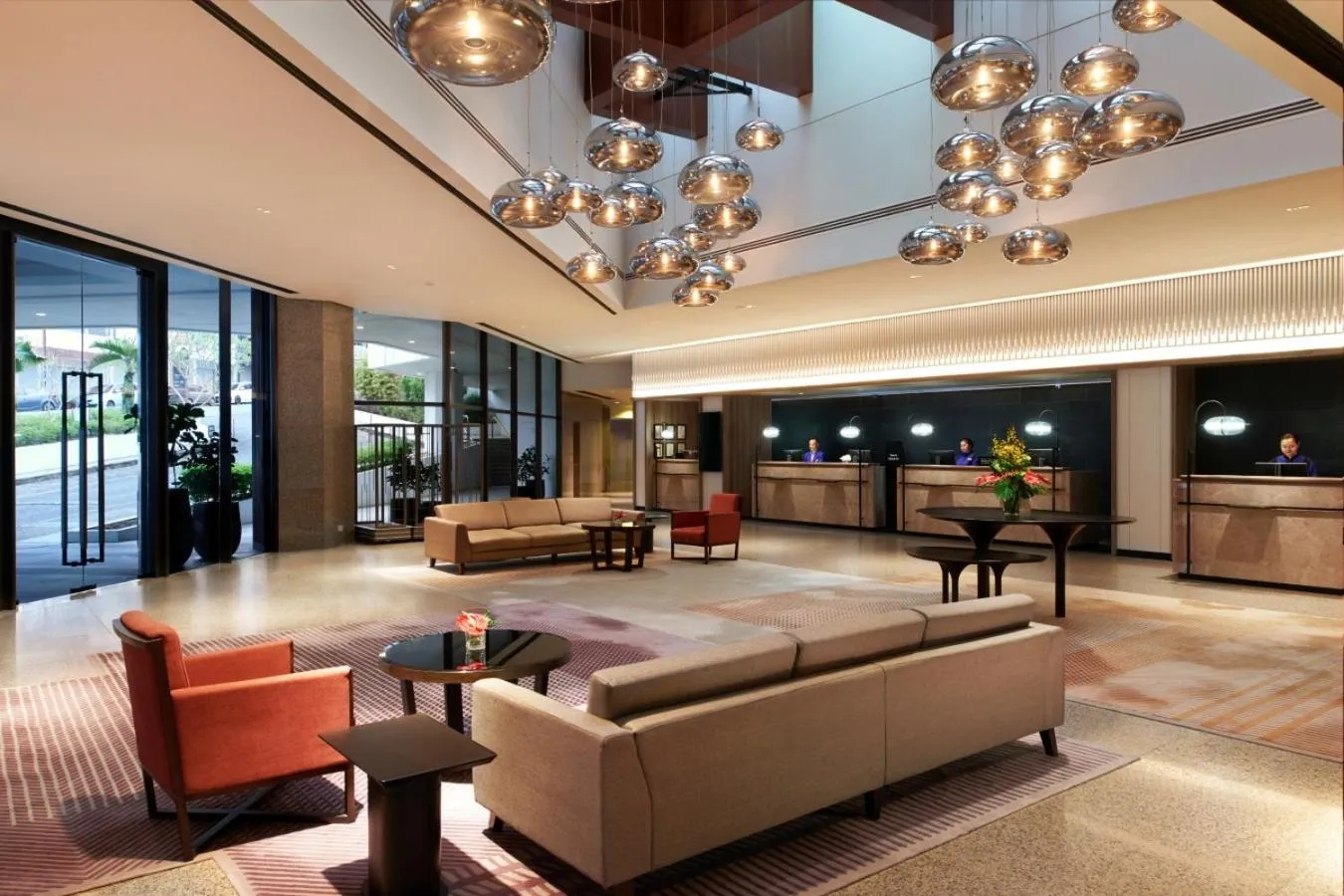 Lobby or reception in Hilton Kuching Hotel