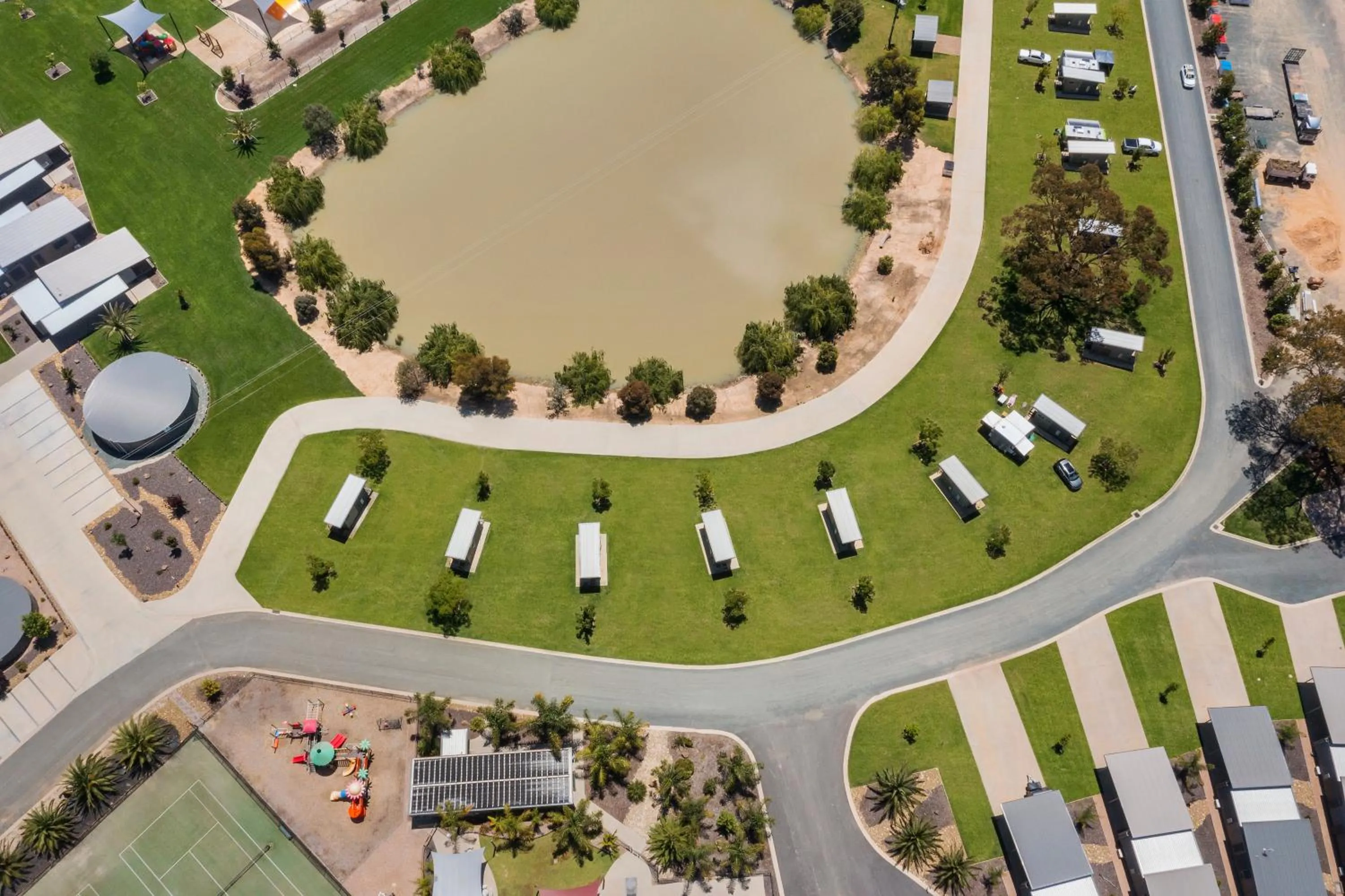 Bird's eye view in Discovery Parks - Moama Waters