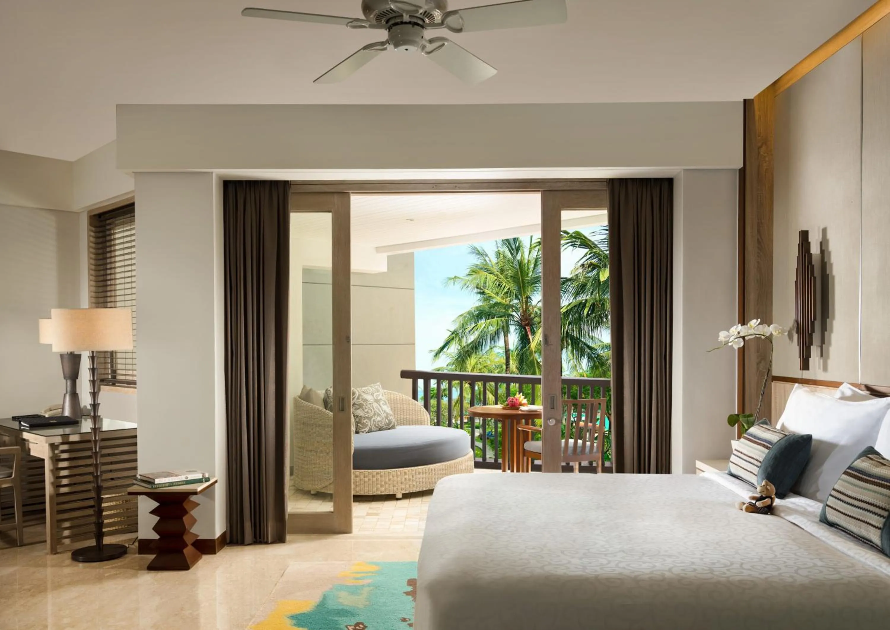 View (from property/room), Bed in Conrad Bali