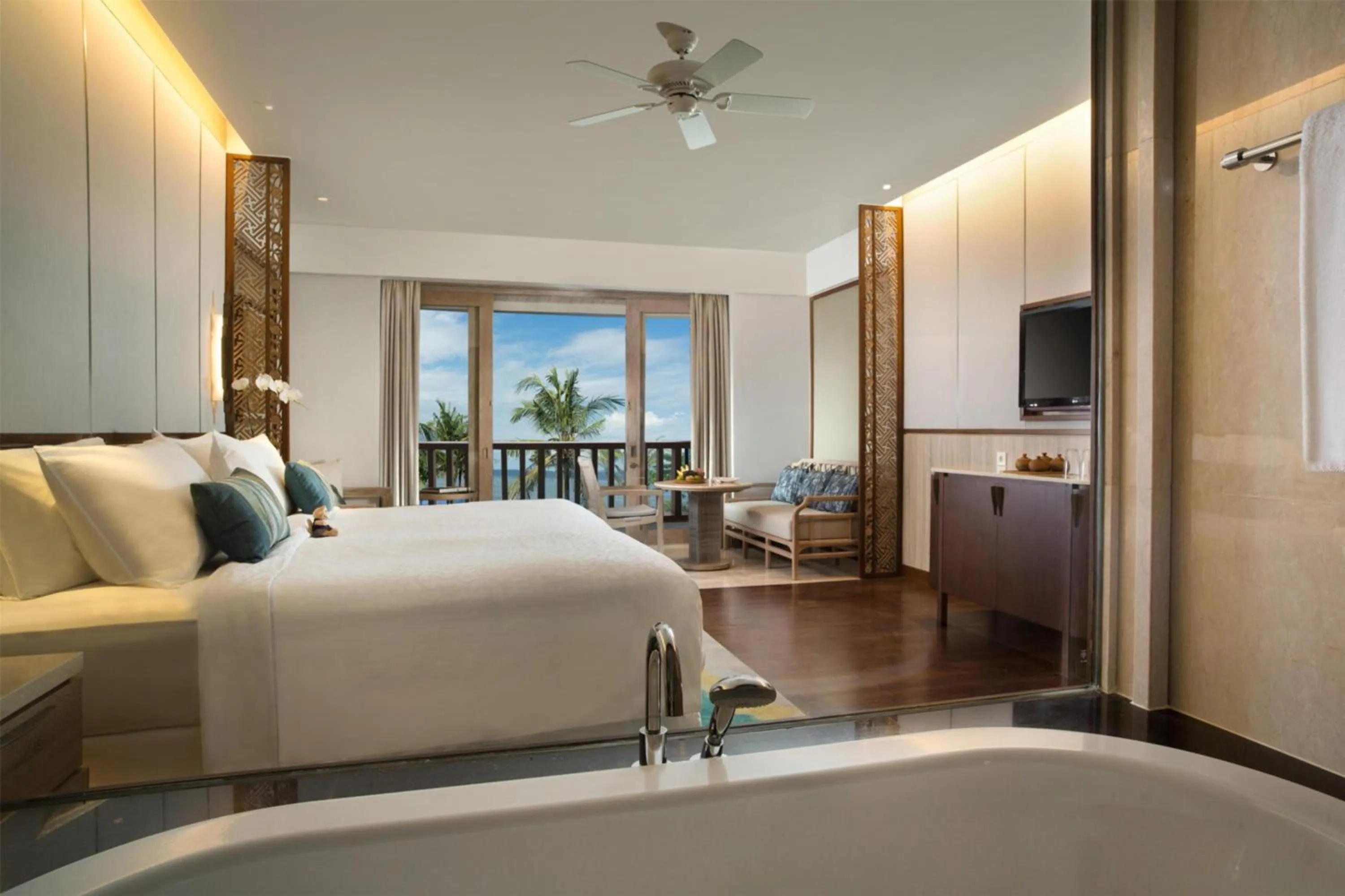 View (from property/room), Bed in Conrad Bali