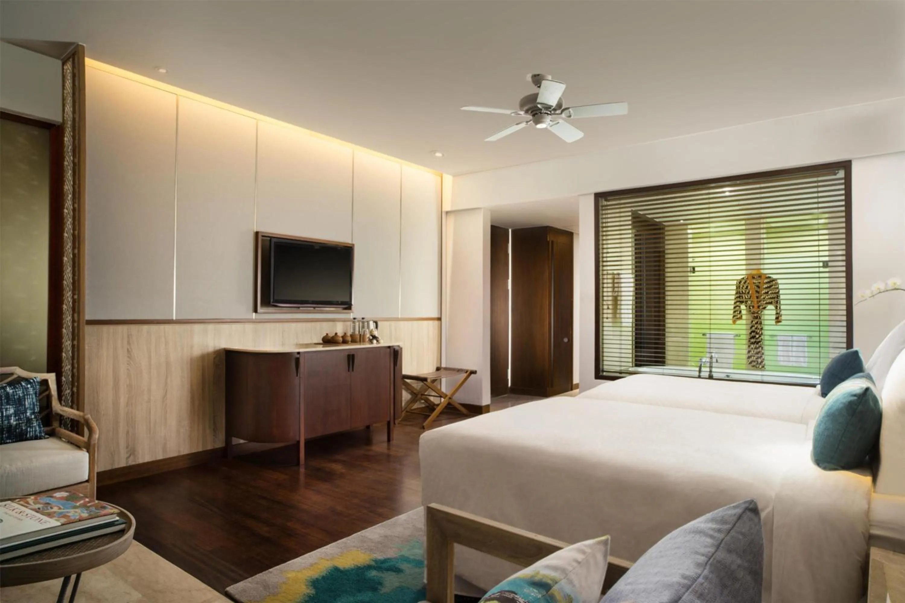 Bathroom, Bed in Conrad Bali