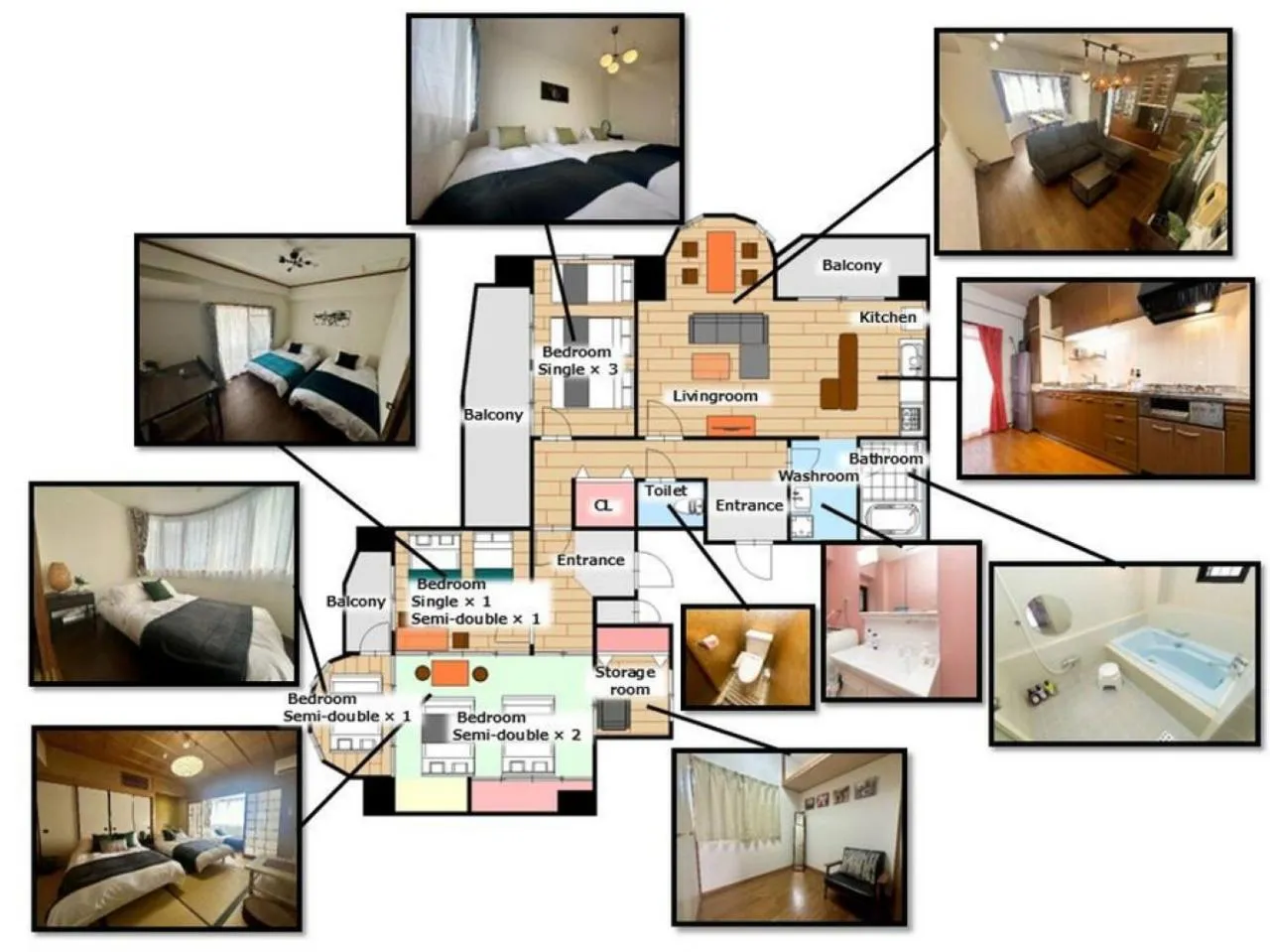 Floor plan in Crest Daikoku Owner's room -vacation rental-