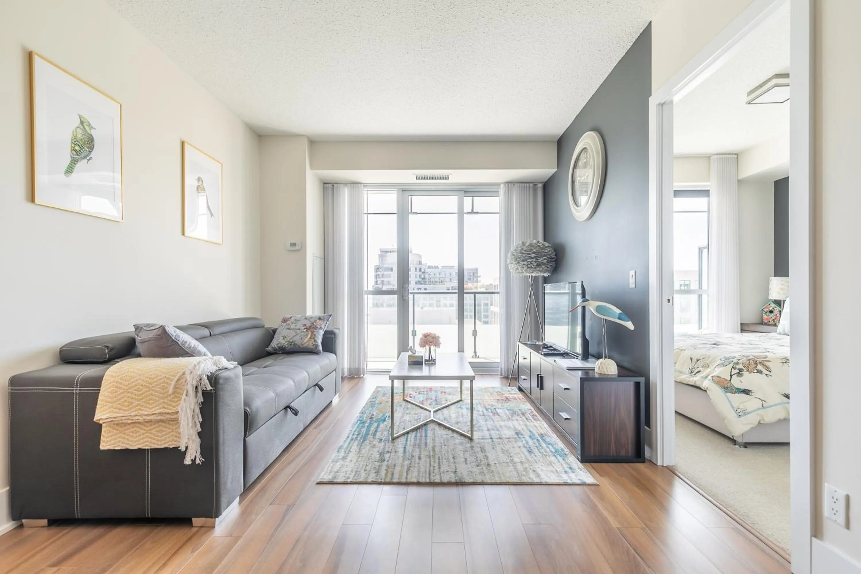 TV and multimedia, Bed in GLOBALSTAY Modern Downtown Apartment