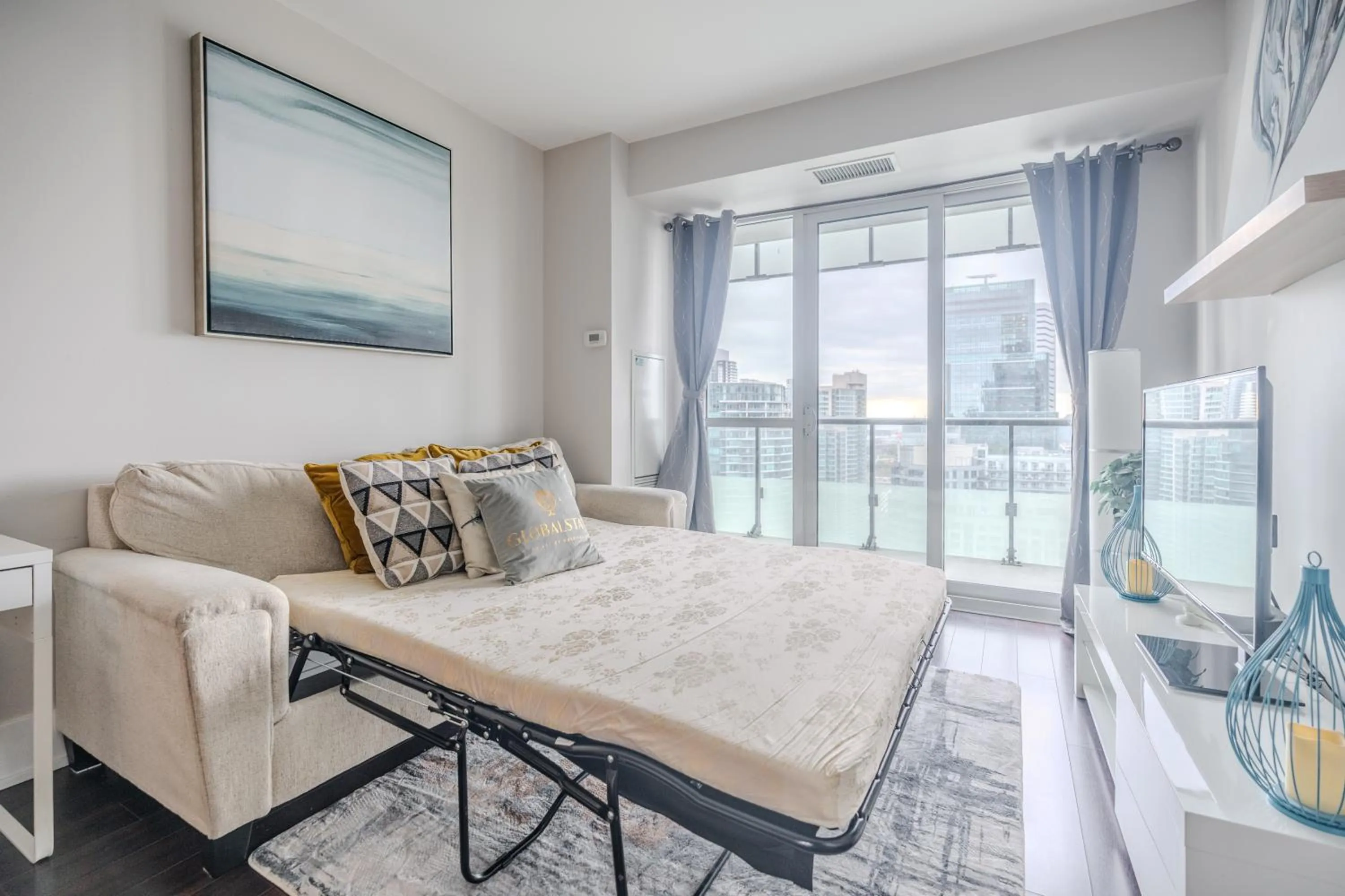 Living room in GLOBALSTAY Modern Downtown Apartment