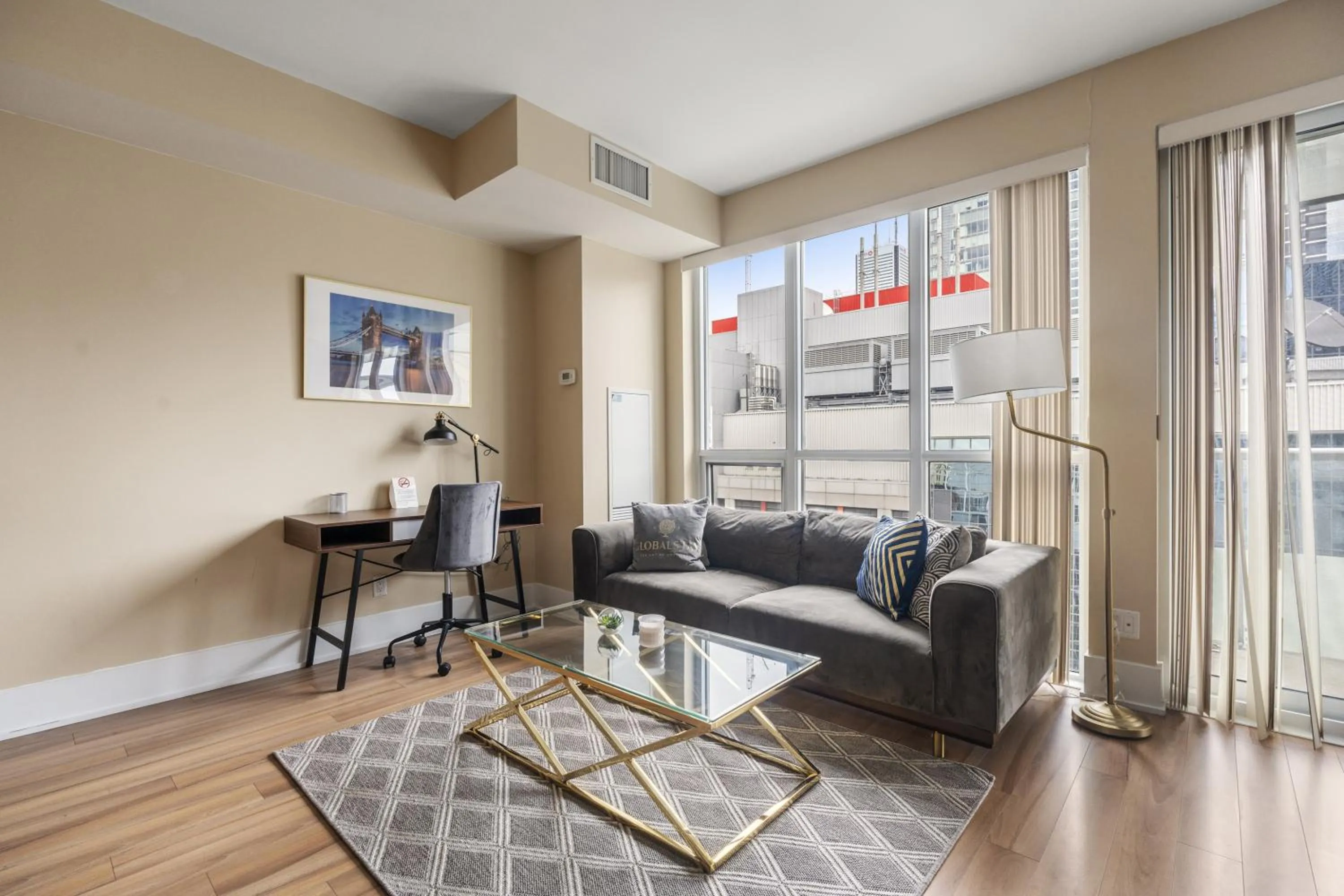 Living room in GLOBALSTAY Modern Downtown Apartment