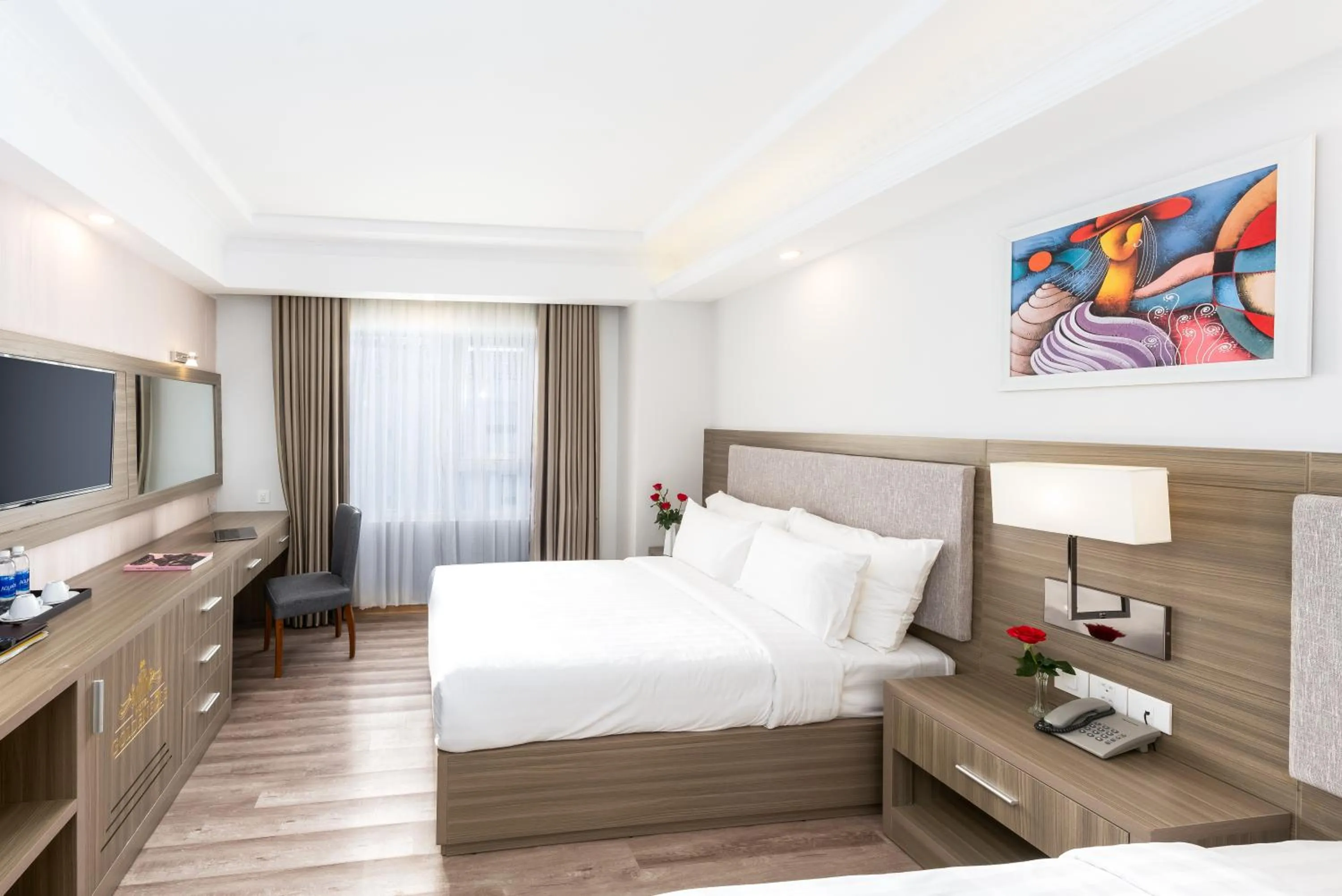 Photo of the whole room, Bed in Golden Rose Hotel