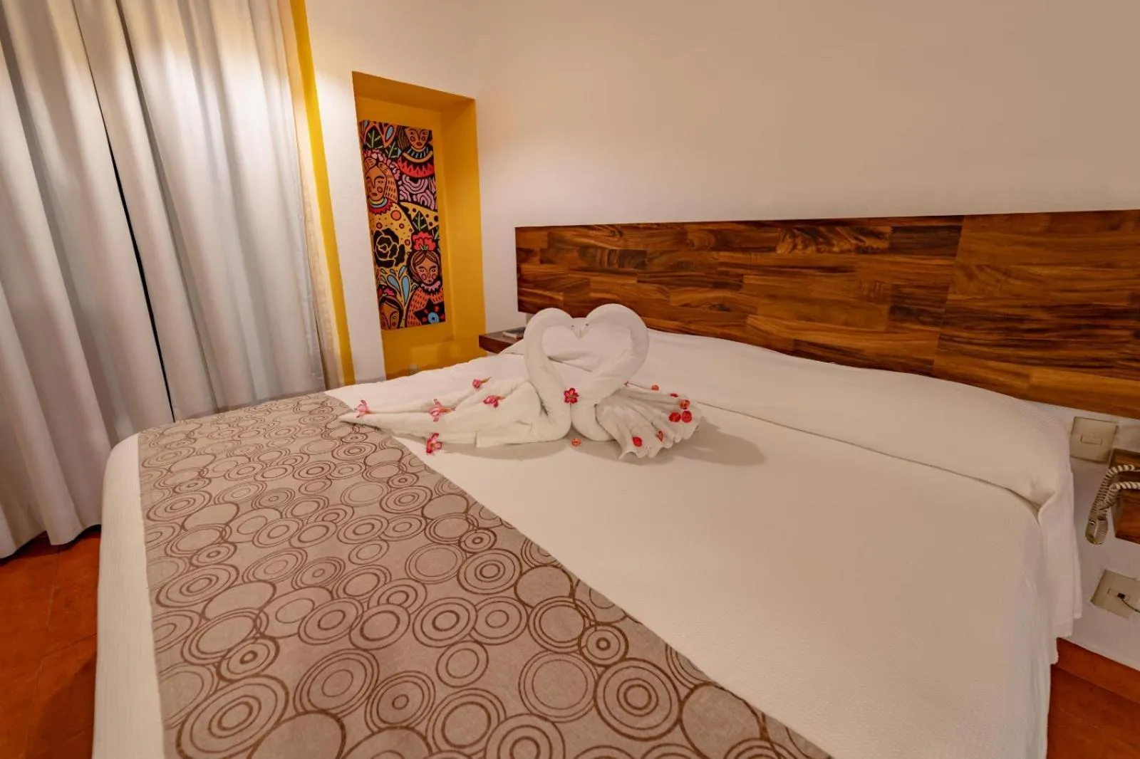 Bed in Hotel Santa Cruz Huatulco