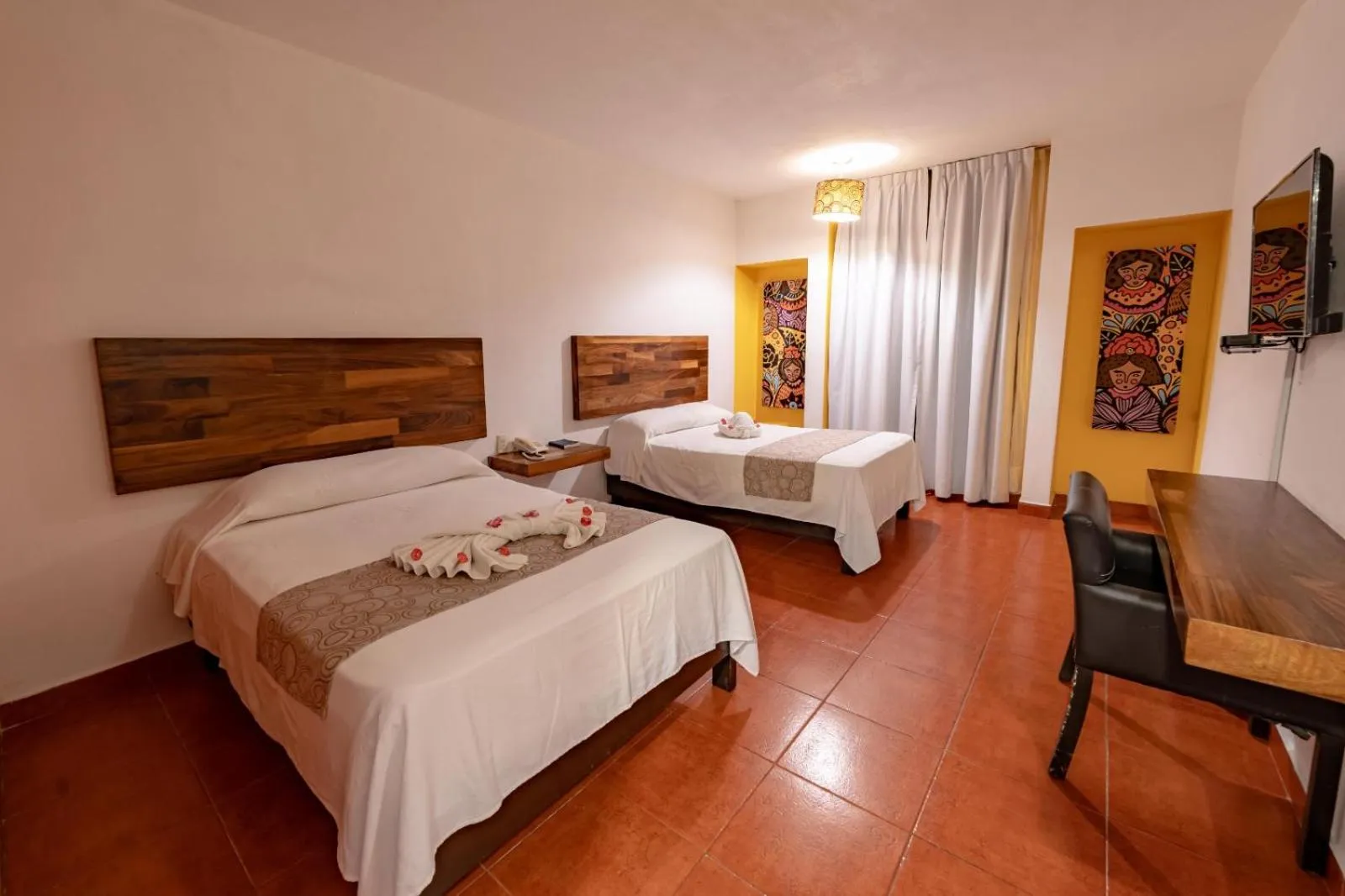 Bed in Hotel Santa Cruz Huatulco