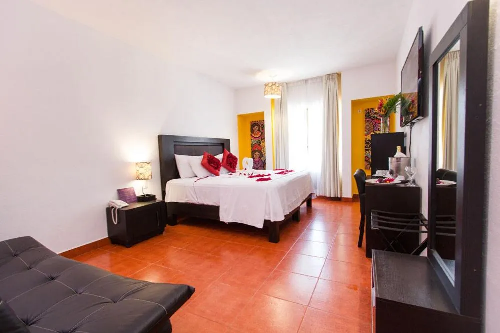 Bed in Hotel Santa Cruz Huatulco