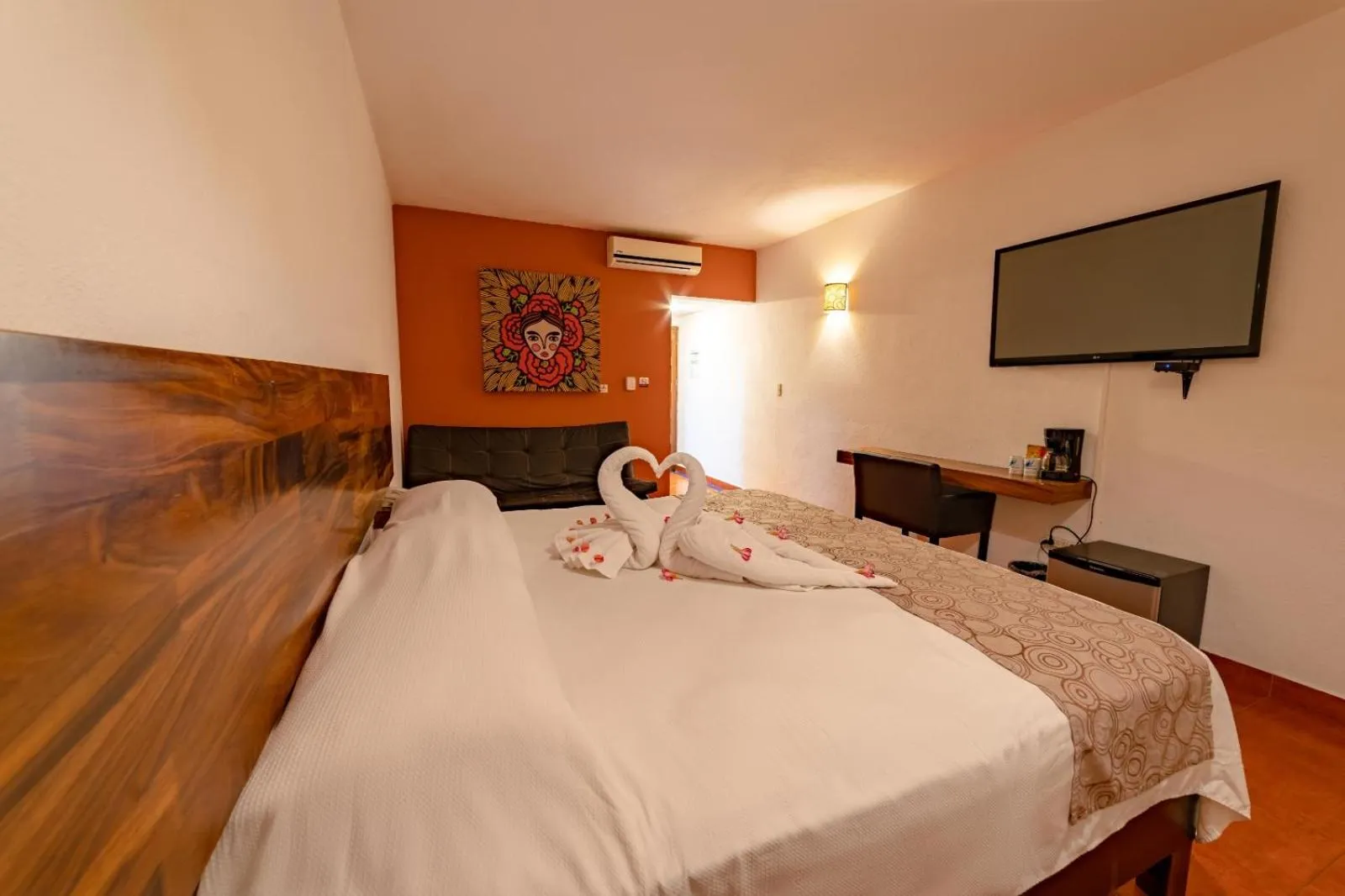 Bed in Hotel Santa Cruz Huatulco