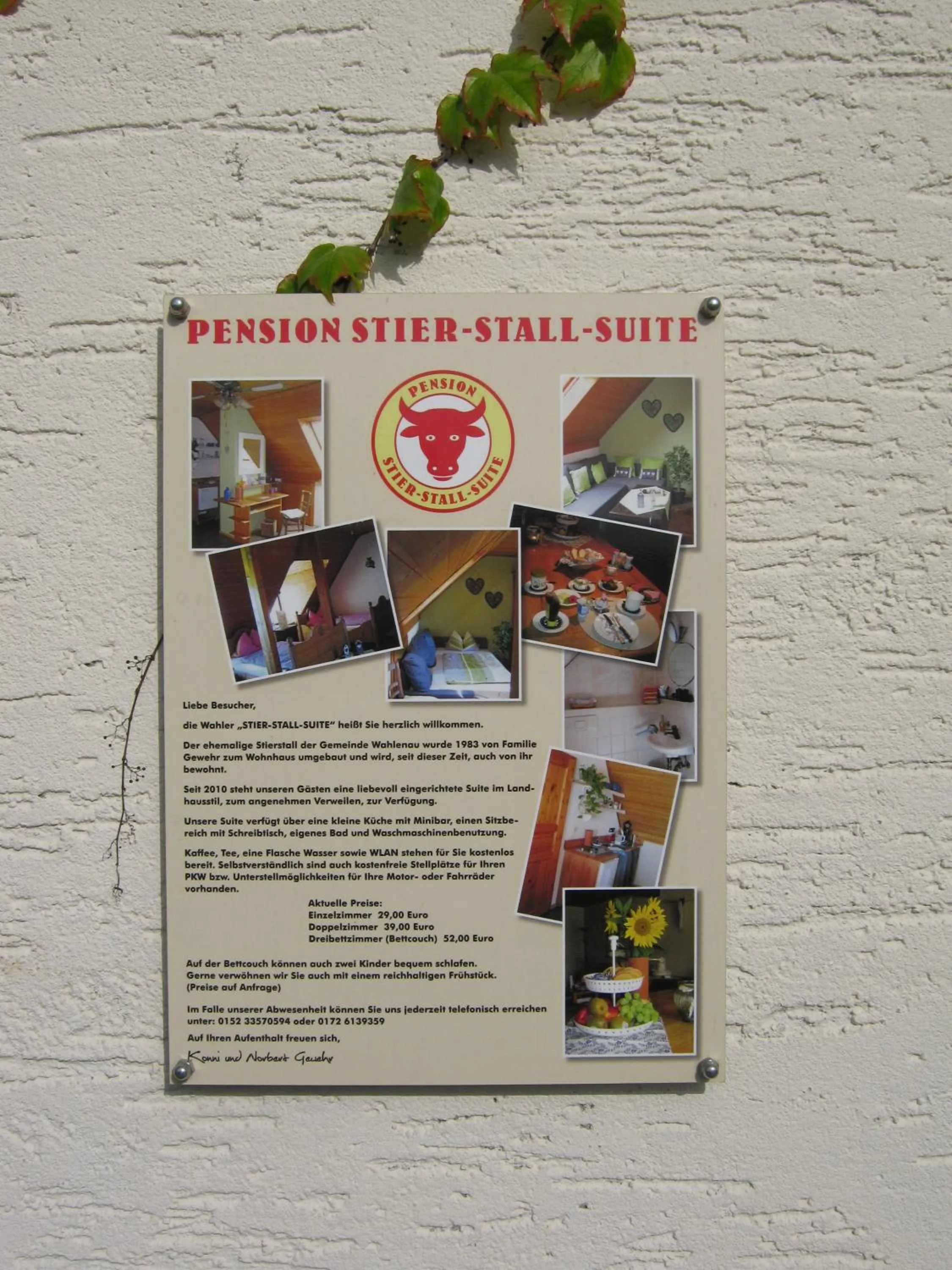 Property logo or sign in Stierstall-Suite Pension Wahlenau