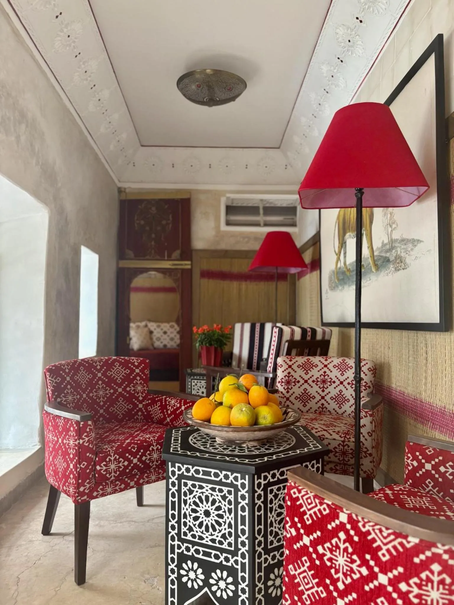 Seating area in Riad la Cigale